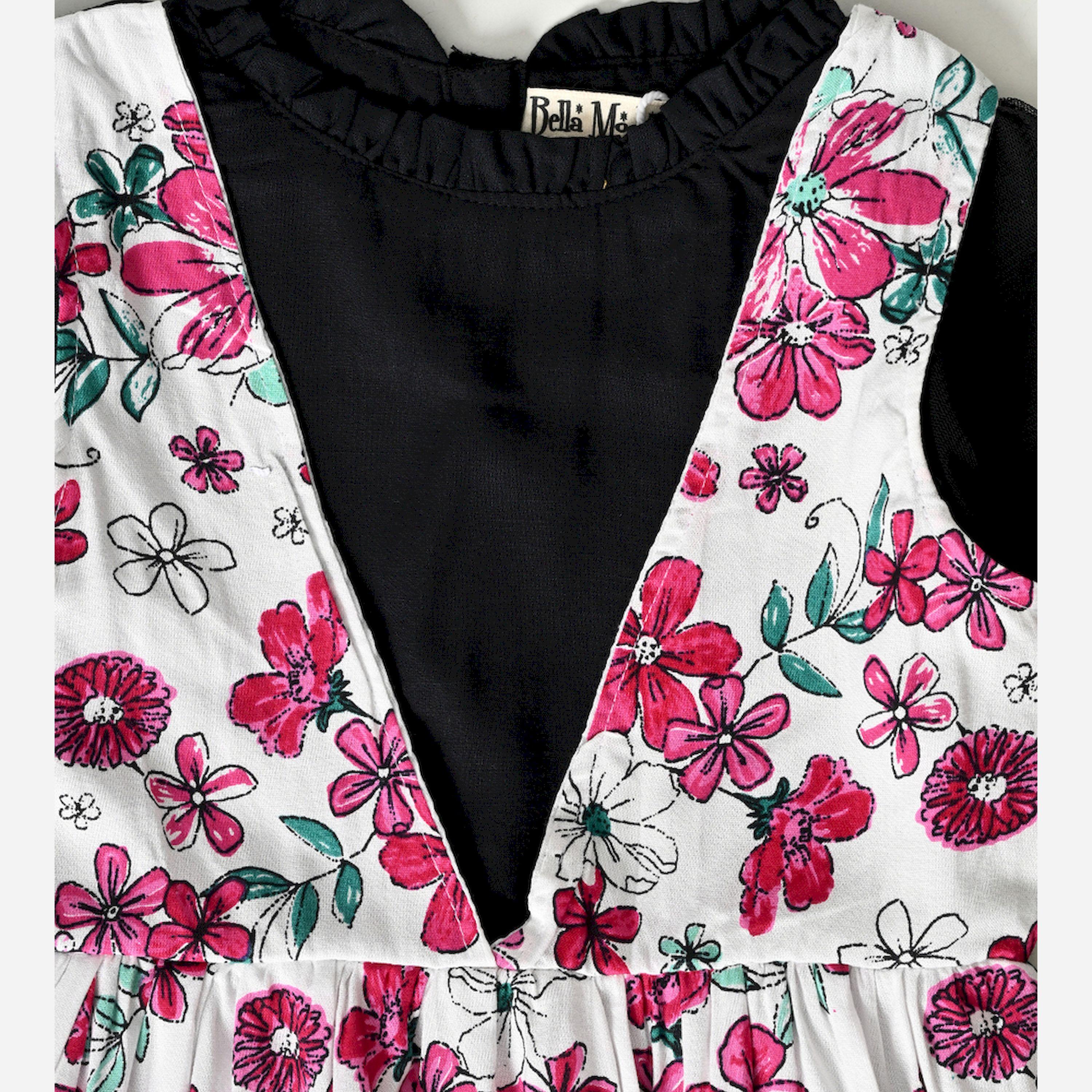 بيلا مودا × ستايلي - فستان للركبة بطبعات الأزهار وقصة واسعة من الأسفل-girls-clothing-dressesandjumpsuits-image-4