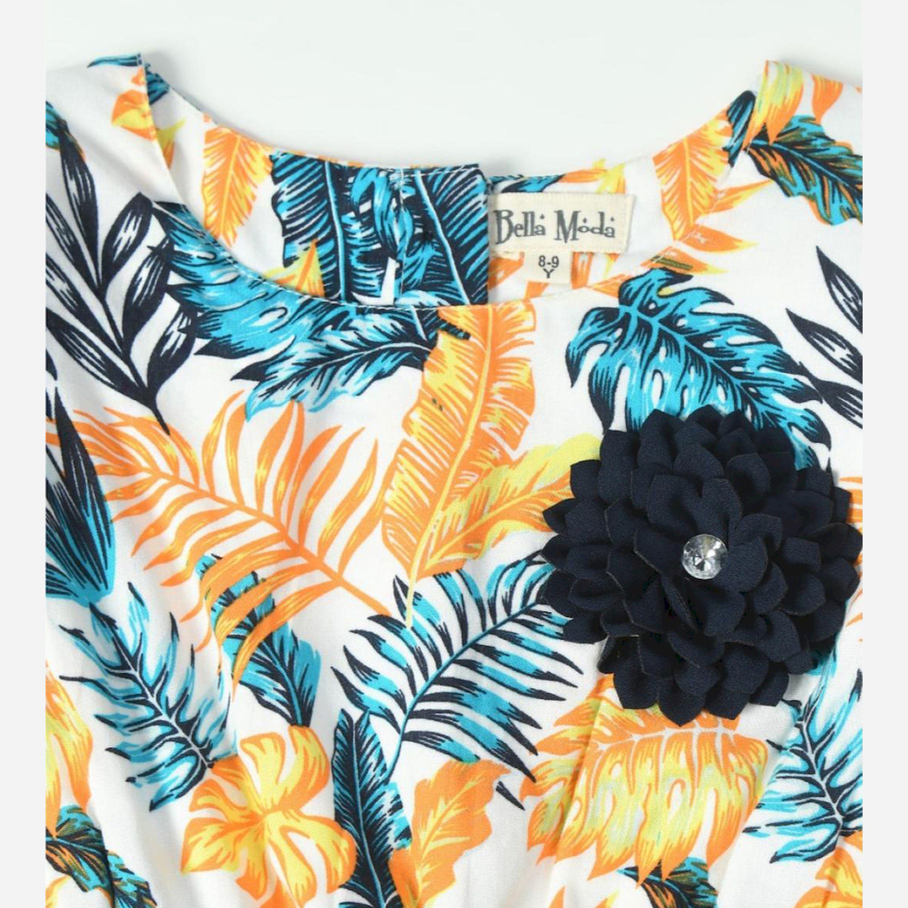 بيلا مودا × ستايلي - فستان متعدد الطبقات مزين بالزهور-girls-clothing-dressesandjumpsuits-image-3