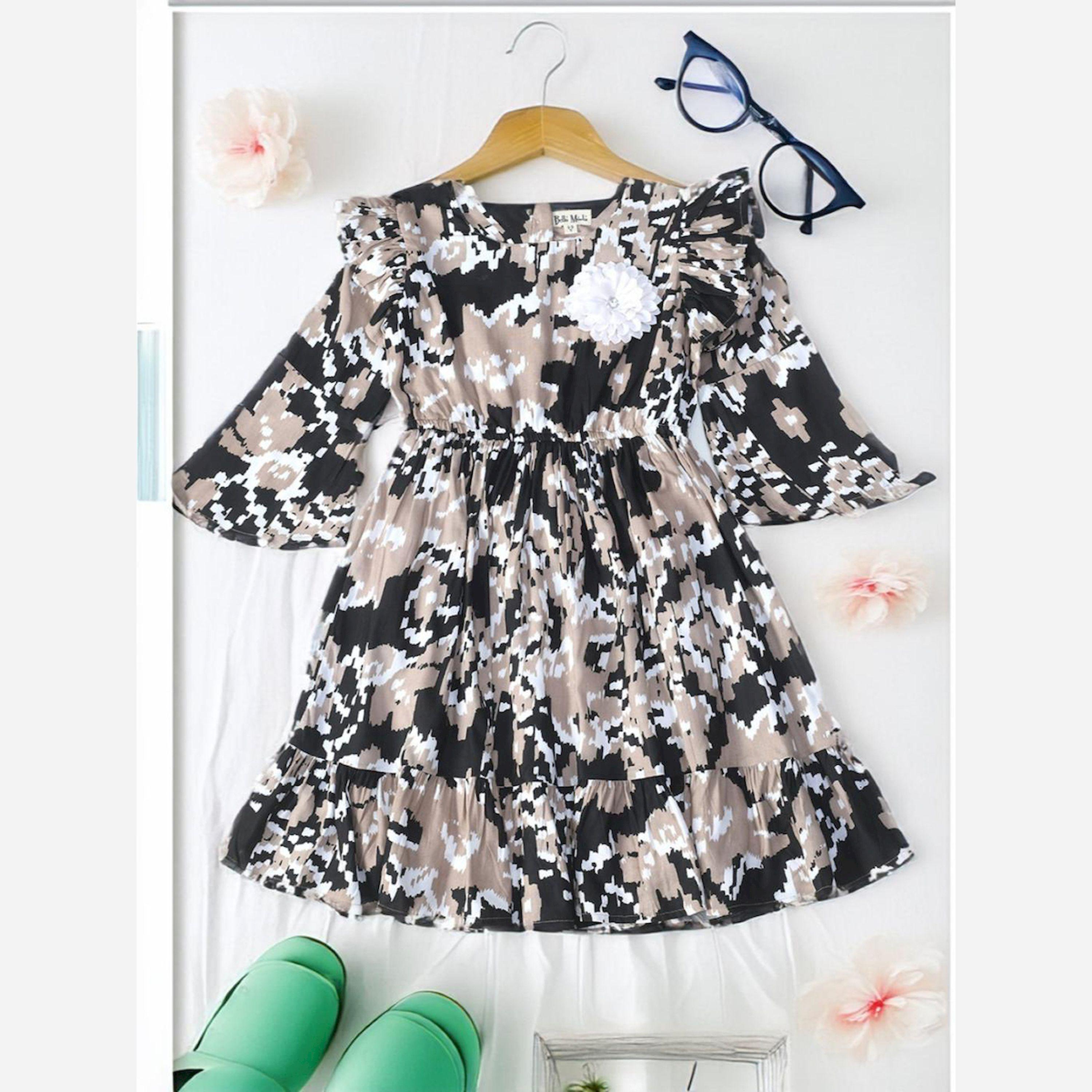 بيلا مودا × ستايلي - فستان بطبعة زهور كاملة وأكمام طويلة-girls-clothing-dressesandjumpsuits-image-2
