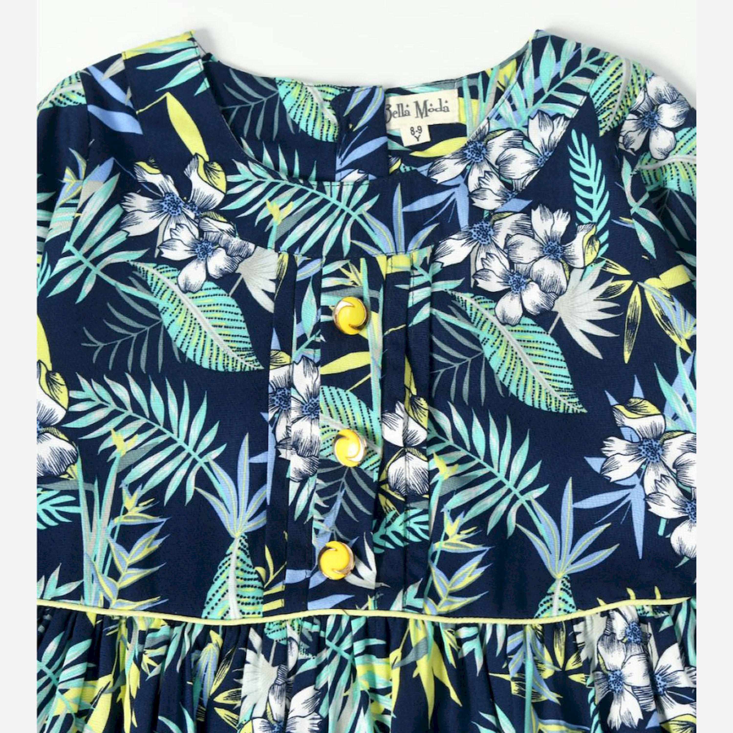 Bella Moda X Styli All-Over Print Button Detail Dress With Long Sleeves-girls-clothing-dressesandjumpsuits-image-3