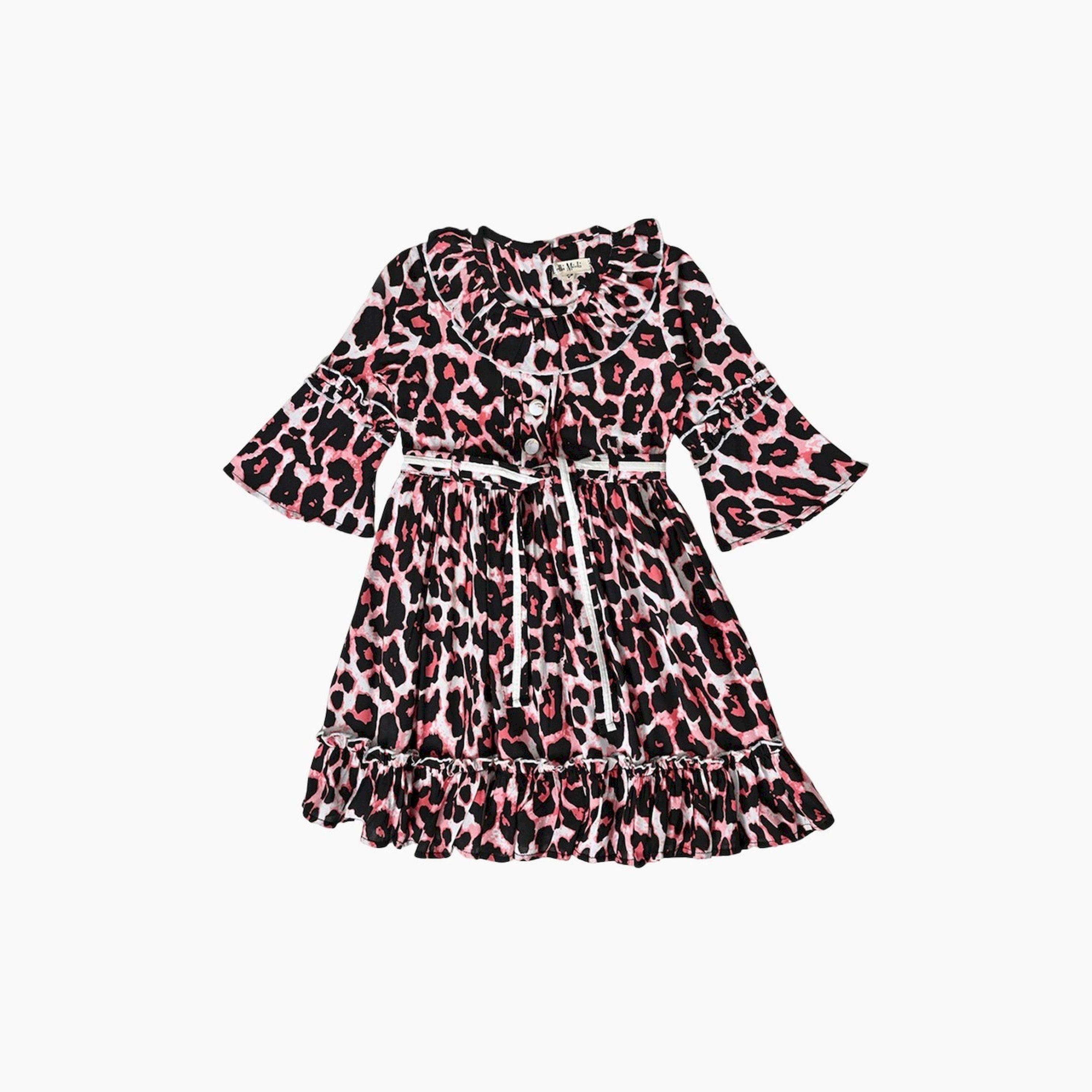 Bella Moda X Styli All-Over Leopard Print Tiered Dress-girls-clothing-dressesandjumpsuits-image-1