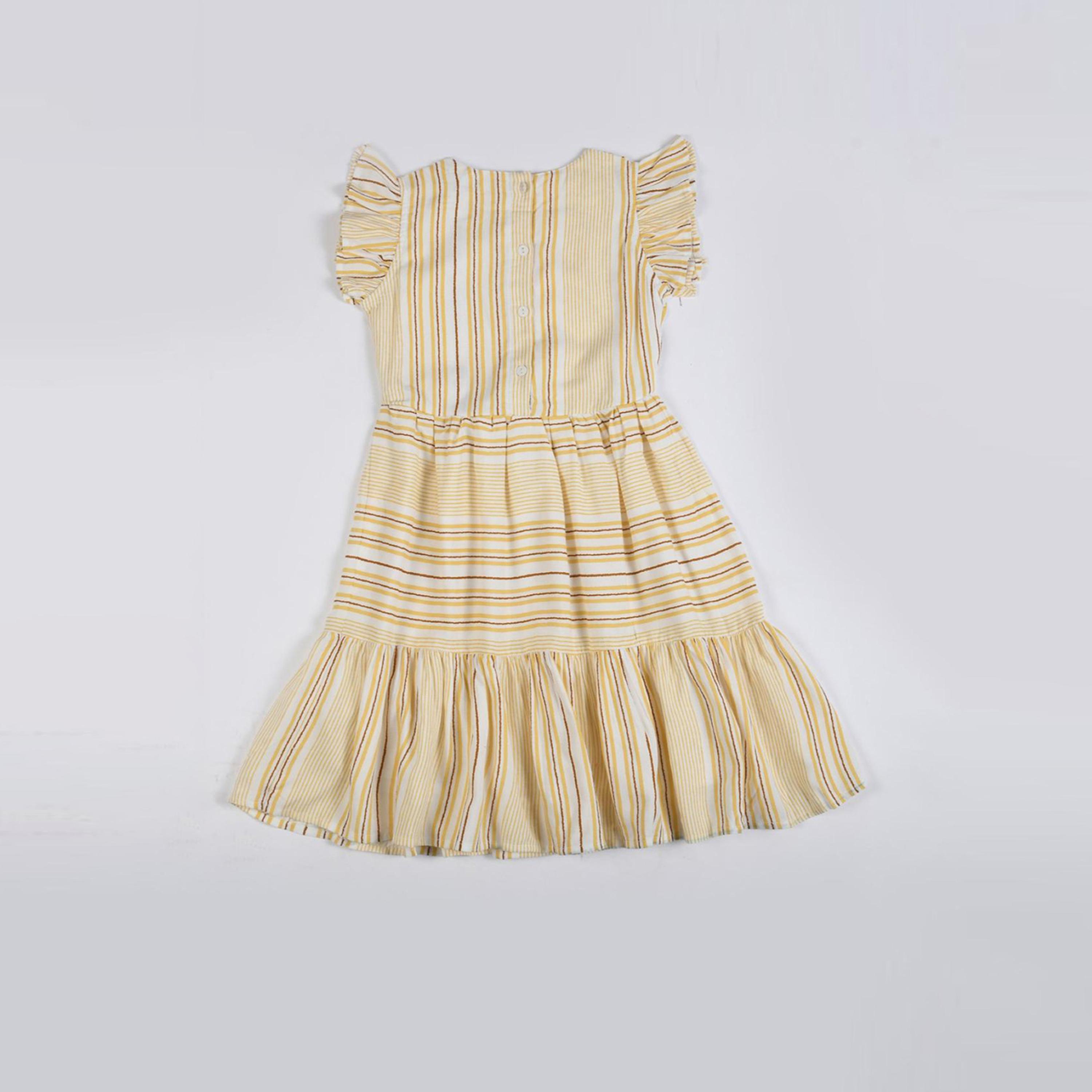 Bella Moda X Styli Striped Button Detail Dress-girls-clothing-dressesandjumpsuits-image-1