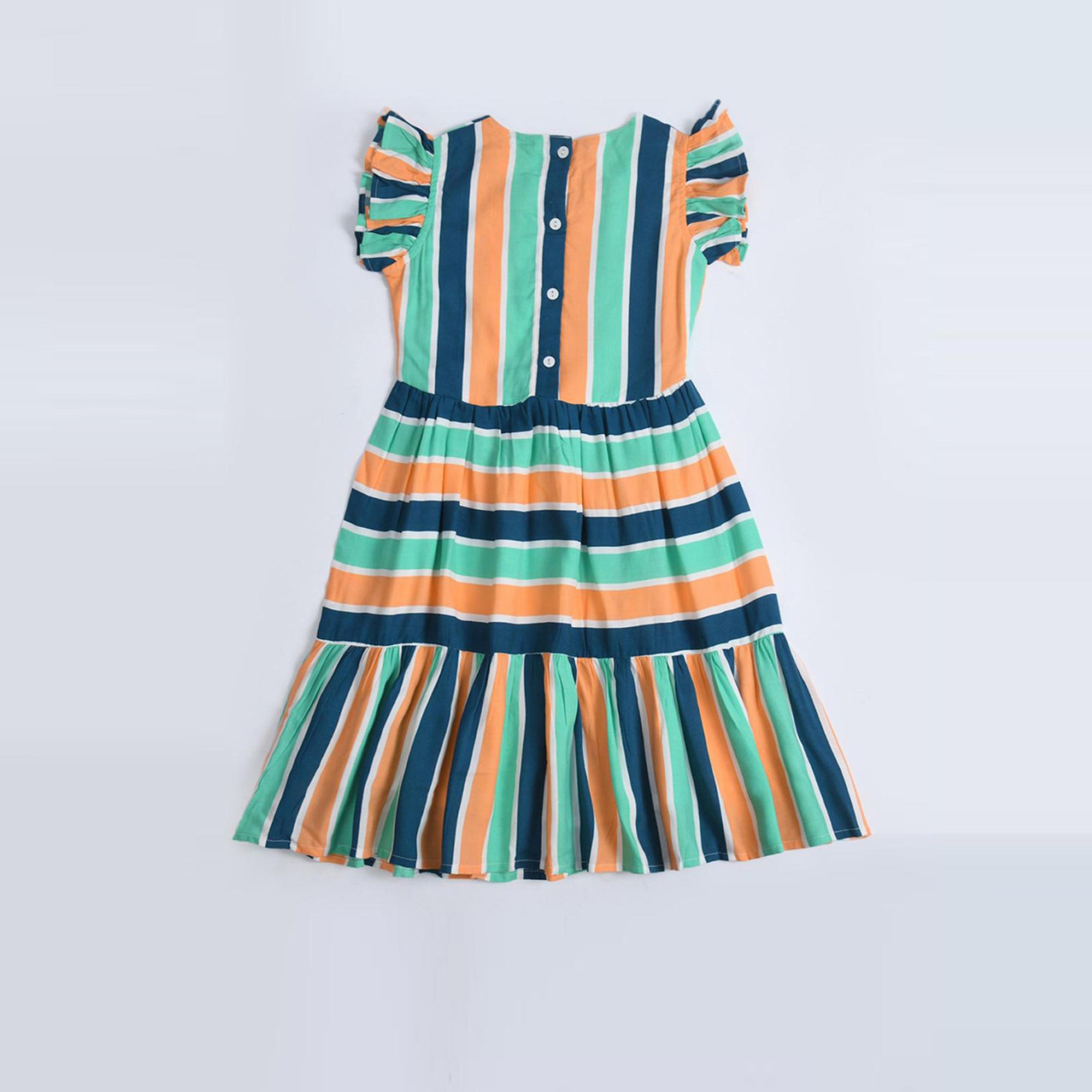 Bella Moda X Styli Striped Button Detail Dress-girls-clothing-dressesandjumpsuits-image-1