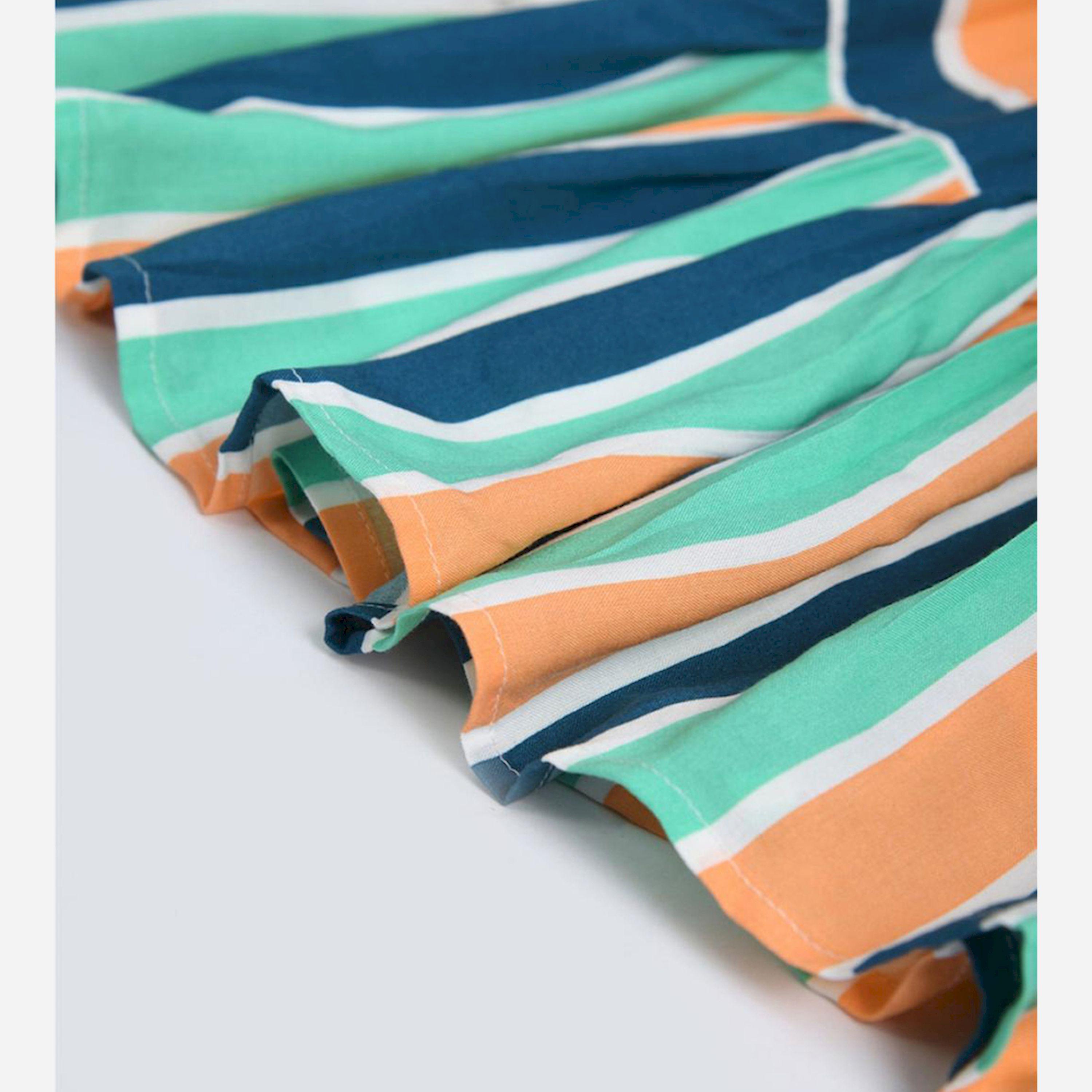 Bella Moda X Styli Striped Button Detail Dress-girls-clothing-dressesandjumpsuits-image-4