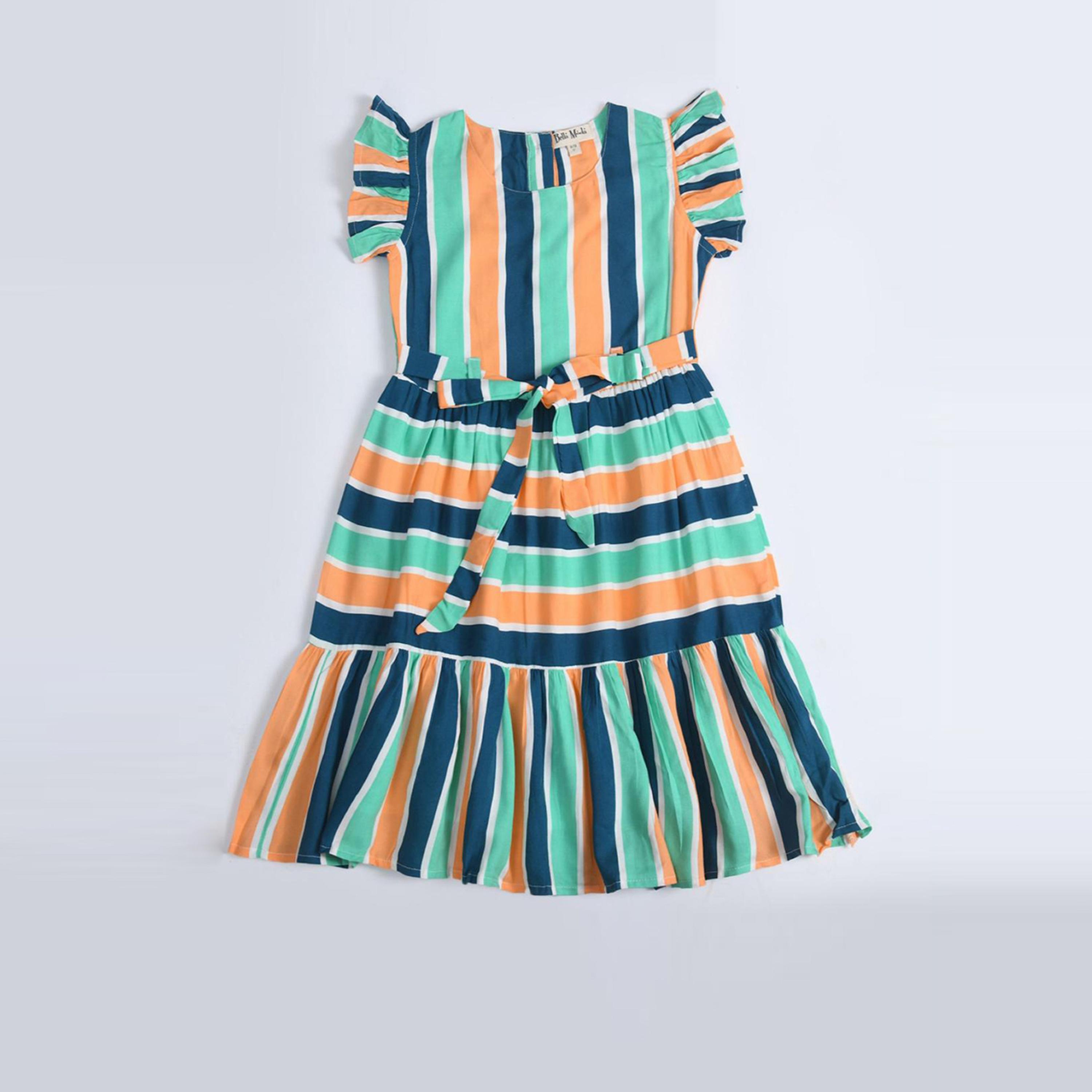Bella Moda X Styli Striped Button Detail Dress-girls-clothing-dressesandjumpsuits-image-6