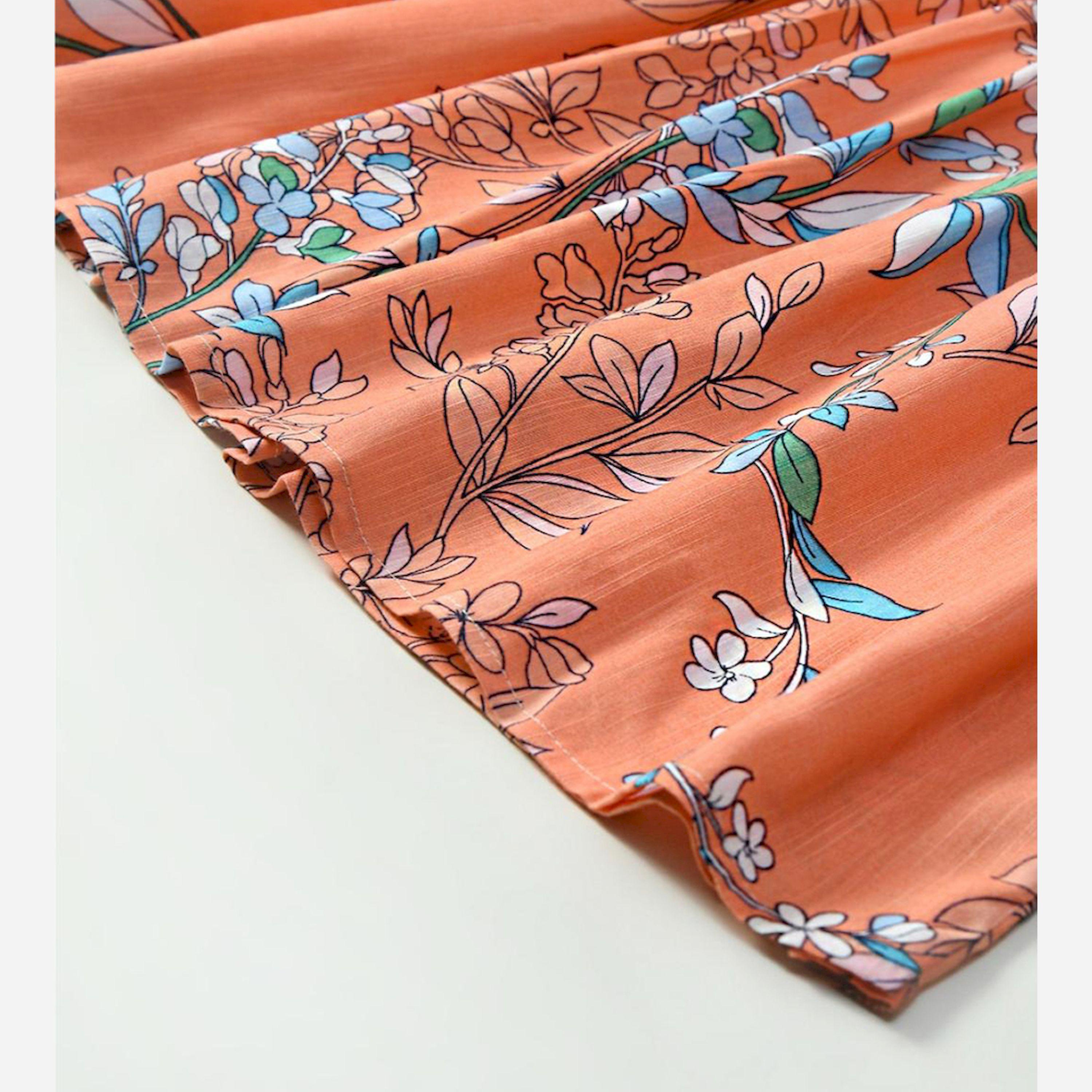Bella Moda X Styli All-Over Print Button Detail Long Sleeves Dress-girls-clothing-dressesandjumpsuits-image-4