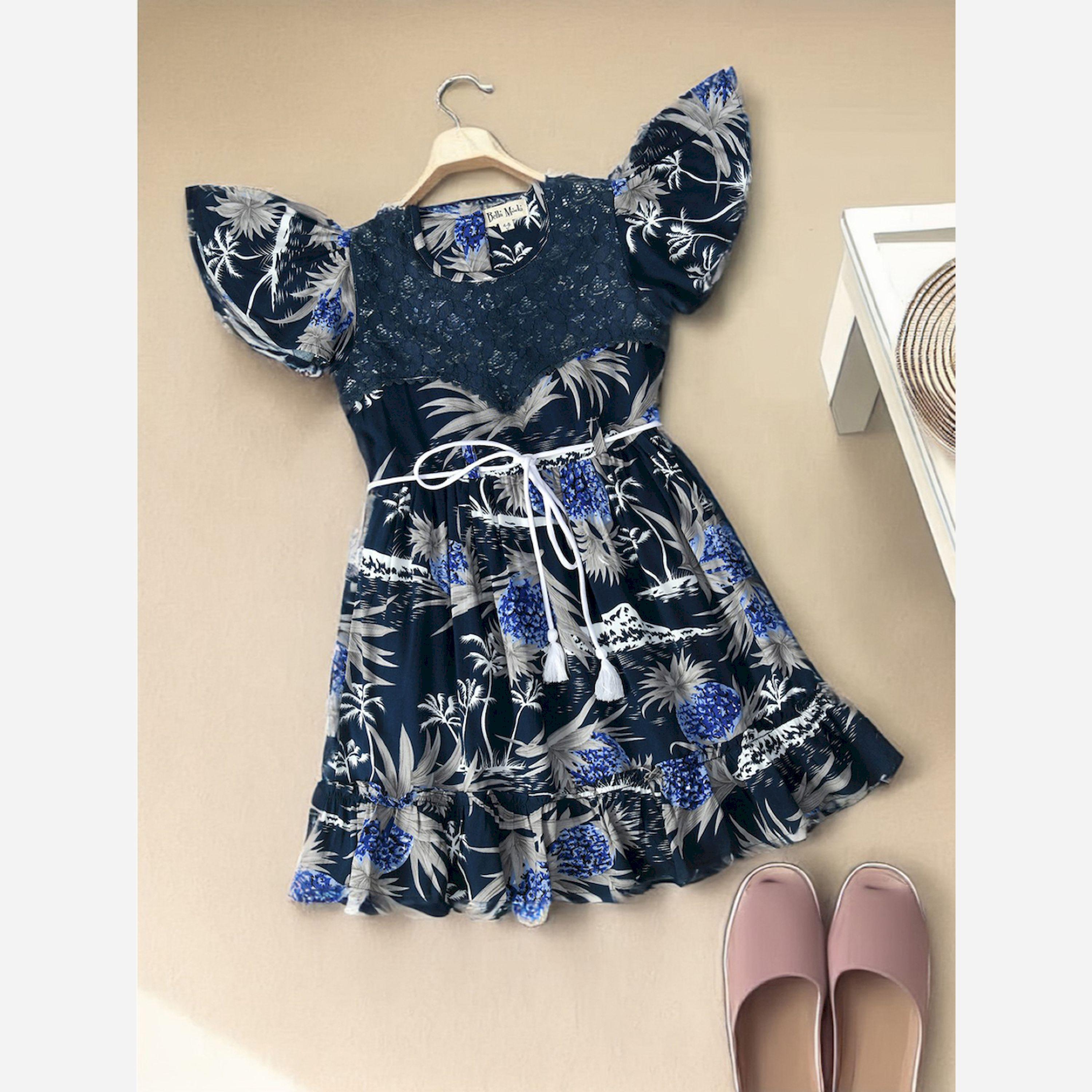 Bella Moda X Styli All-Over Print Lace Detail Dress-girls-clothing-dressesandjumpsuits-image-2