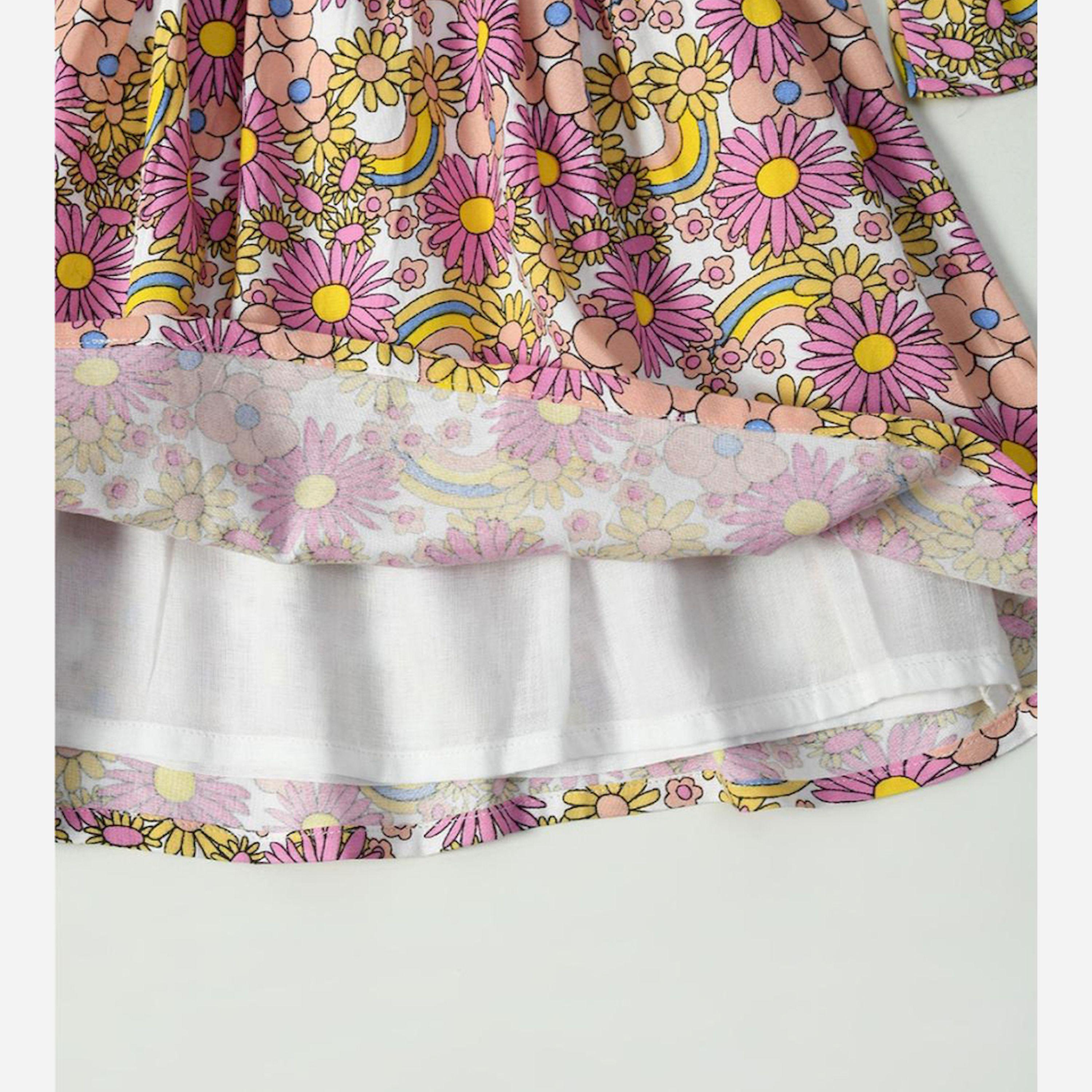 بيلا مودا × ستايلي - فستان بطبعة زهور كاملة مع أزرار-girls-clothing-dressesandjumpsuits-image-5