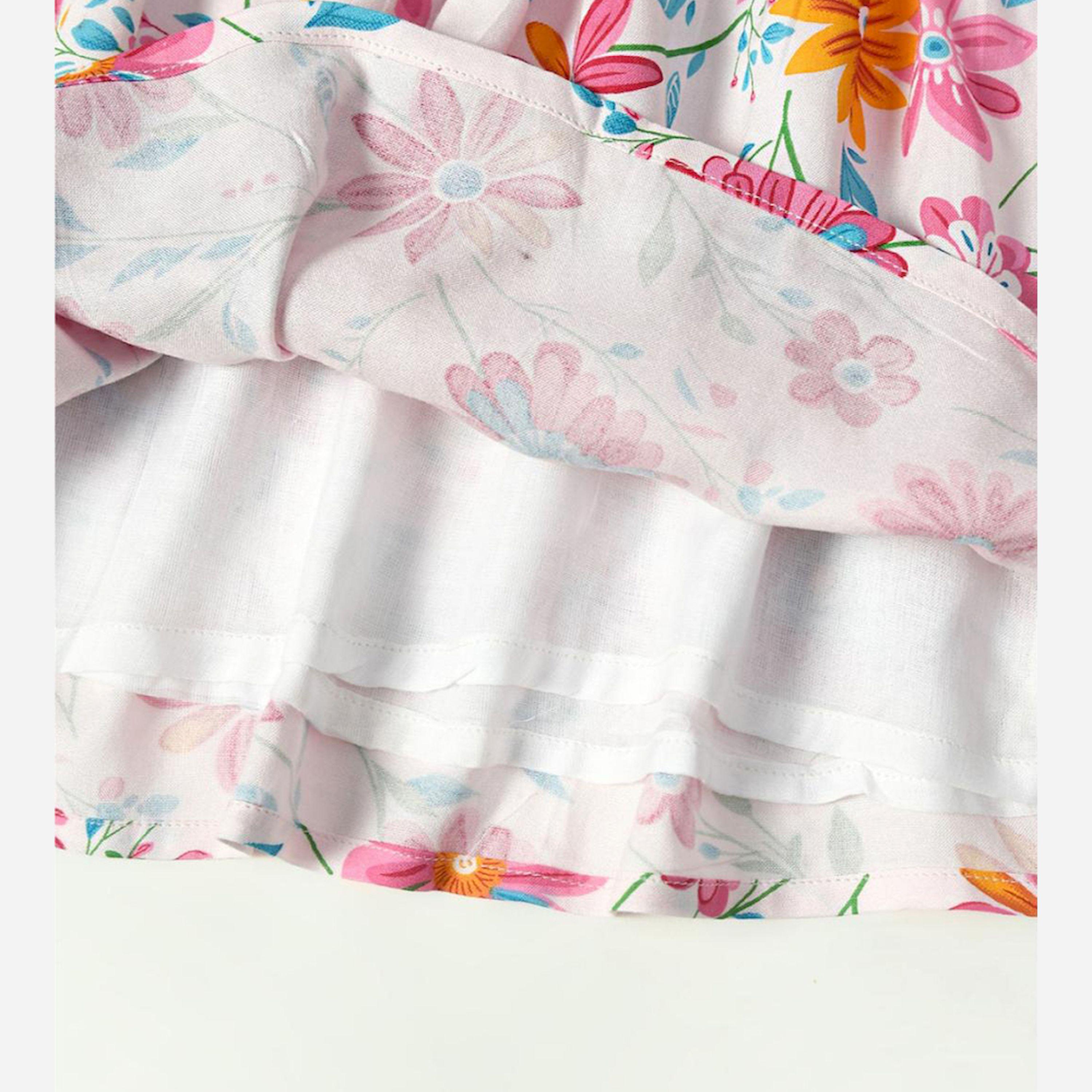 Bella Moda X Styli All-Over Floral Print Button Detail Dress-girls-clothing-dressesandjumpsuits-image-5