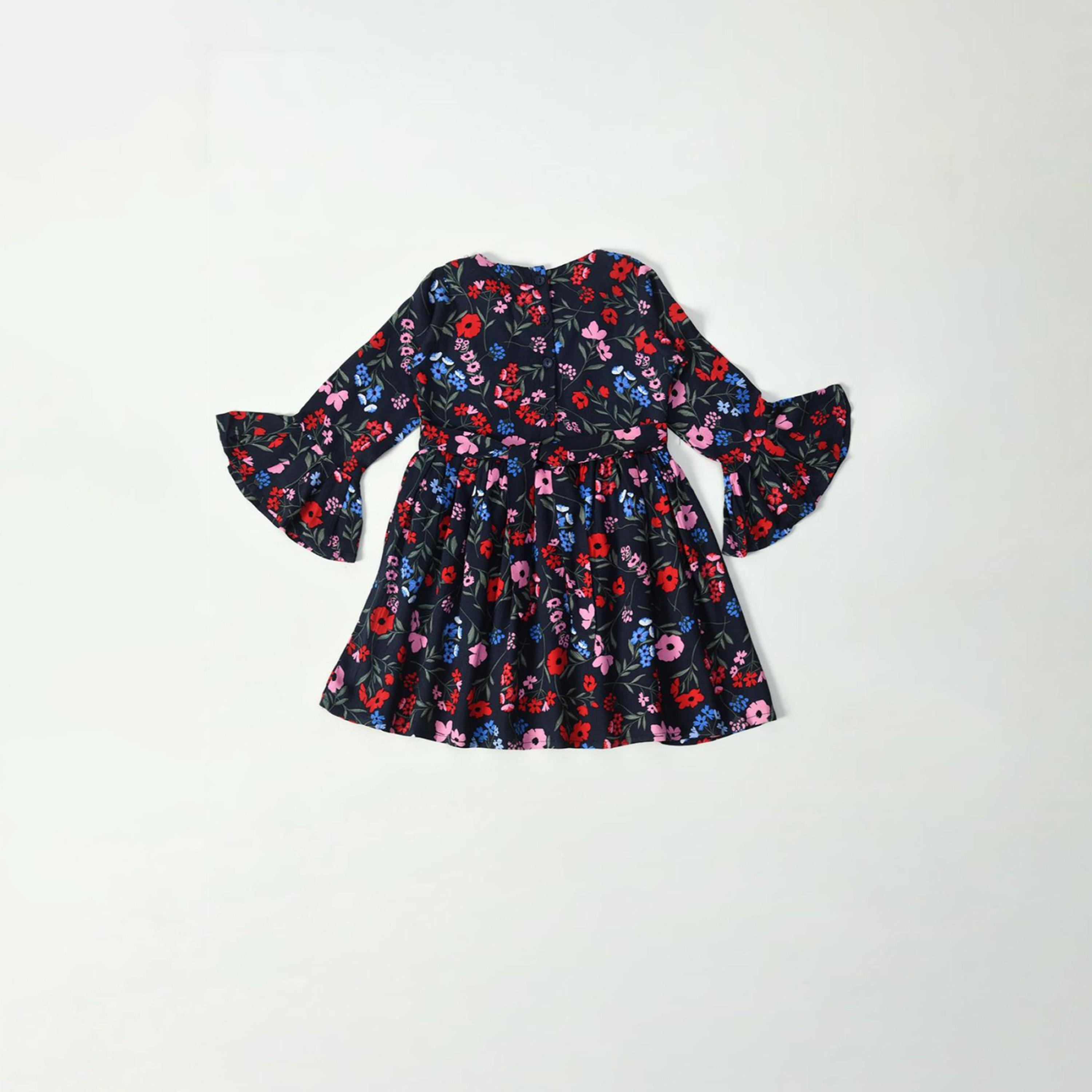 Bella Moda X Styli All-Over Floral Print Button Detail Dress-girls-clothing-dressesandjumpsuits-image-1