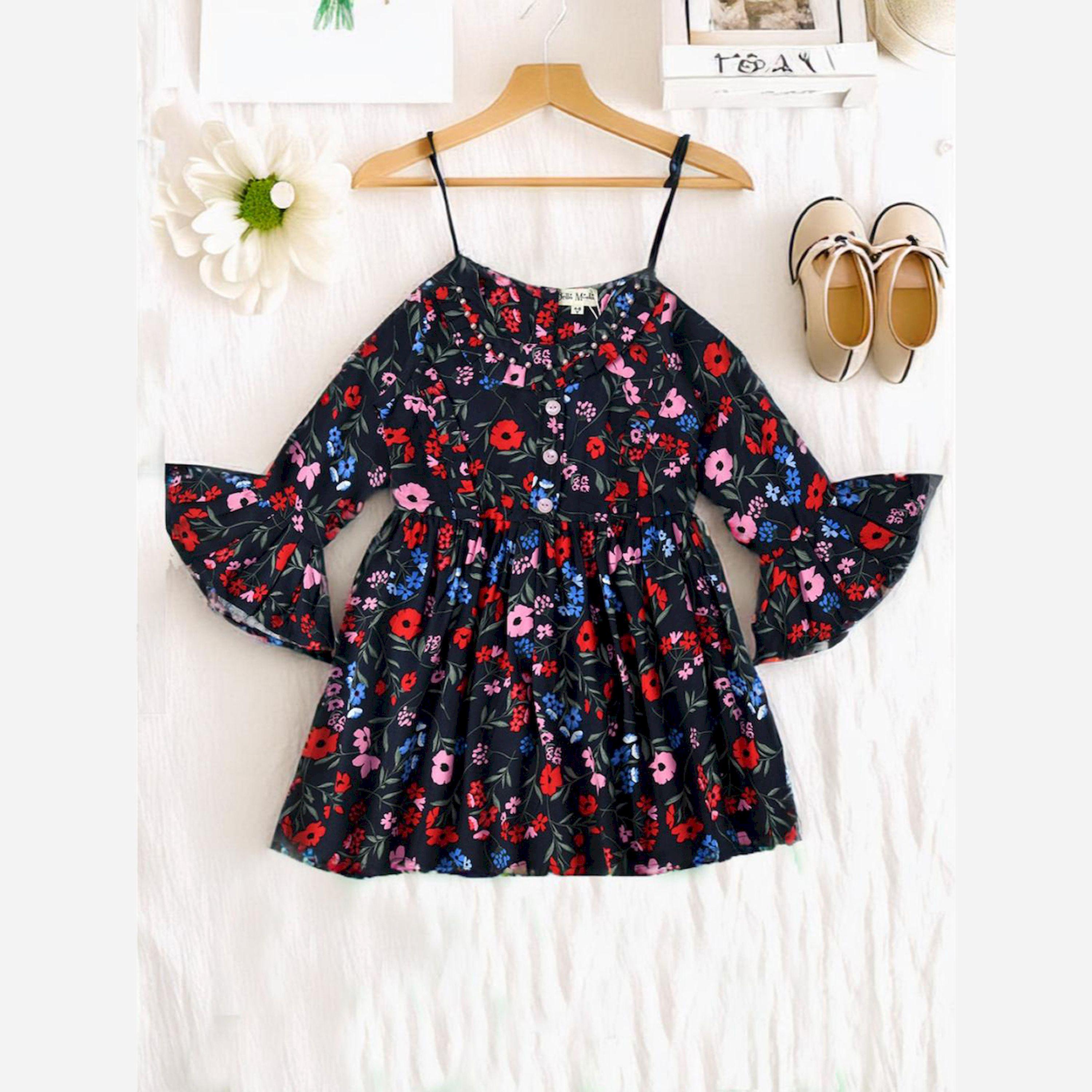 Bella Moda X Styli All-Over Floral Print Button Detail Dress-girls-clothing-dressesandjumpsuits-image-2