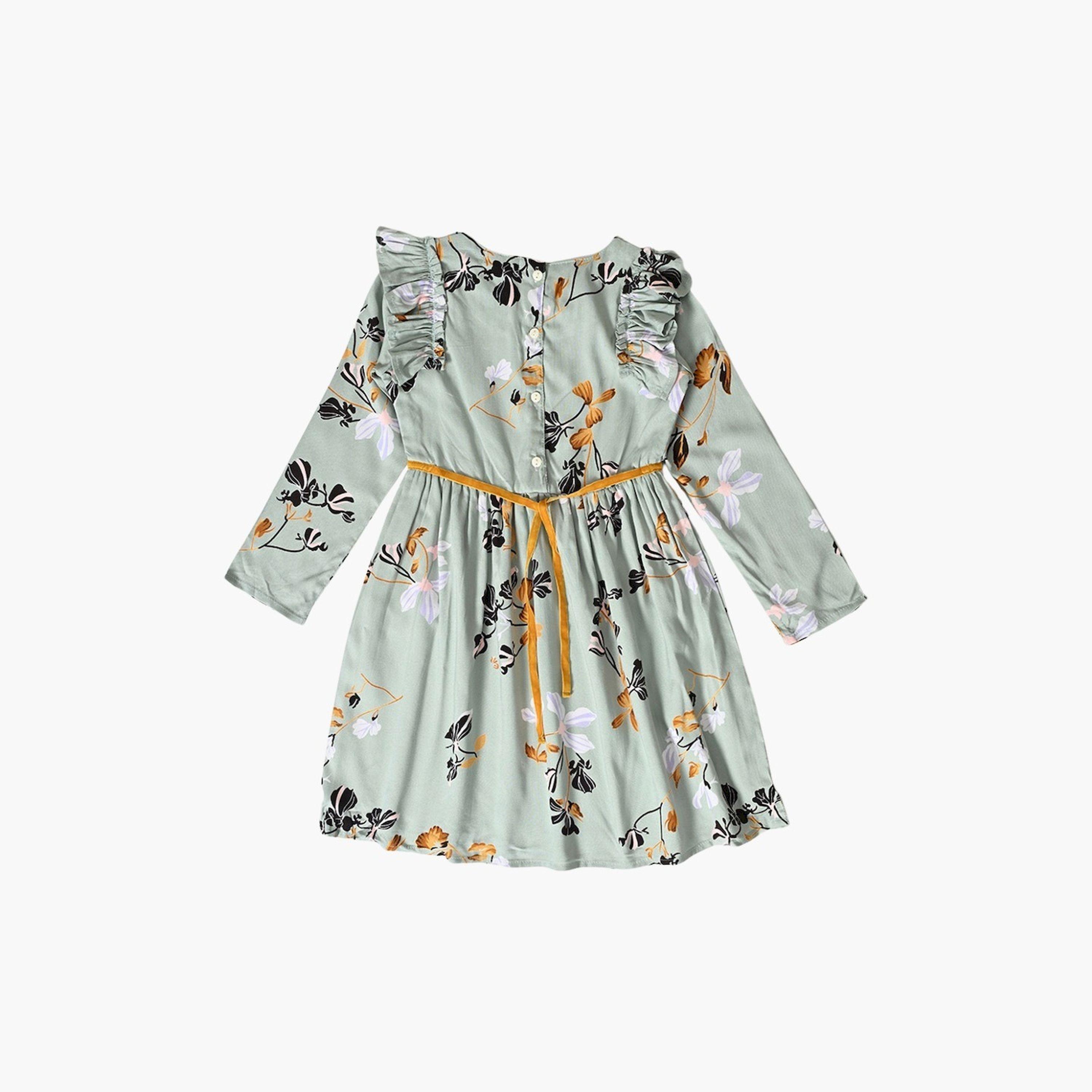 Bella Moda X Styli All-Over Print Ruffle Sleeves Dress-girls-clothing-dressesandjumpsuits-image-1