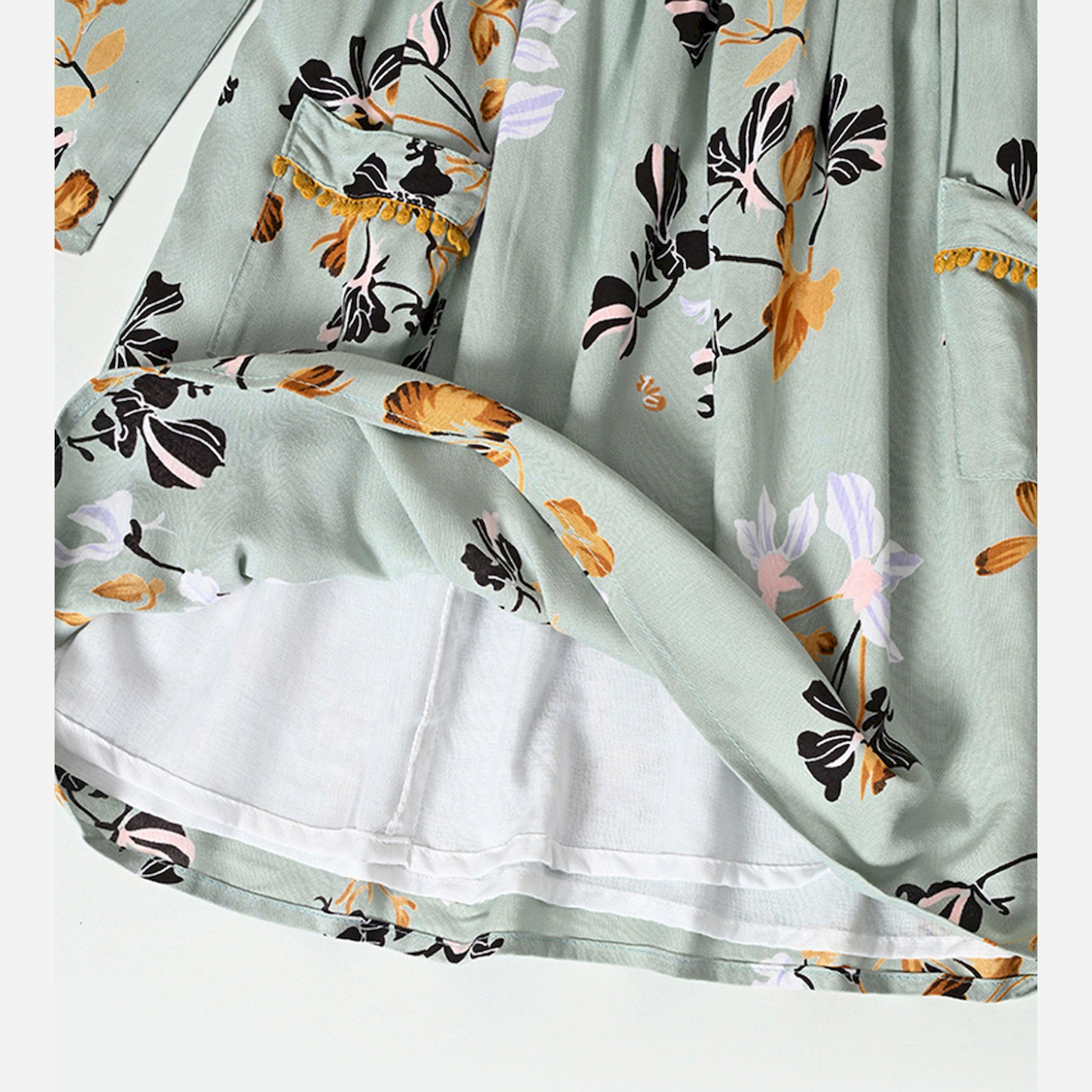 Bella Moda X Styli All-Over Print Ruffle Sleeves Dress-girls-clothing-dressesandjumpsuits-image-3