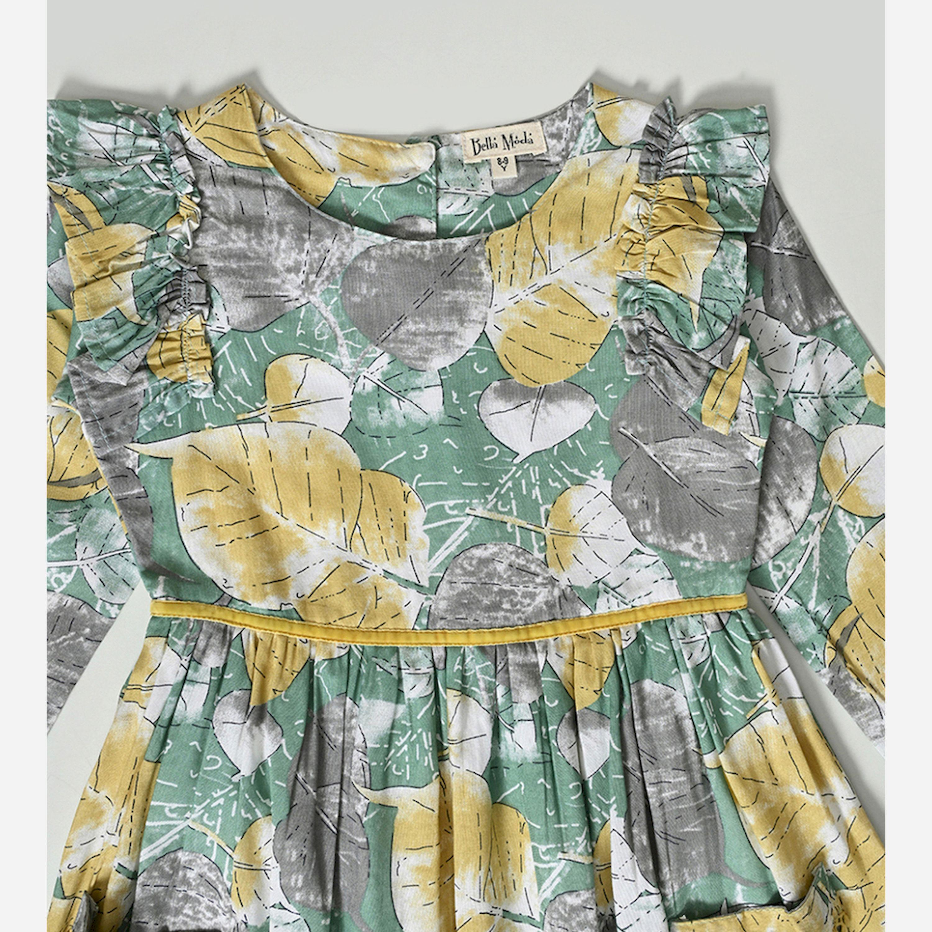 Bella Moda X Styli All-Over Print Ruffle Sleeves Dress-girls-clothing-dressesandjumpsuits-image-2