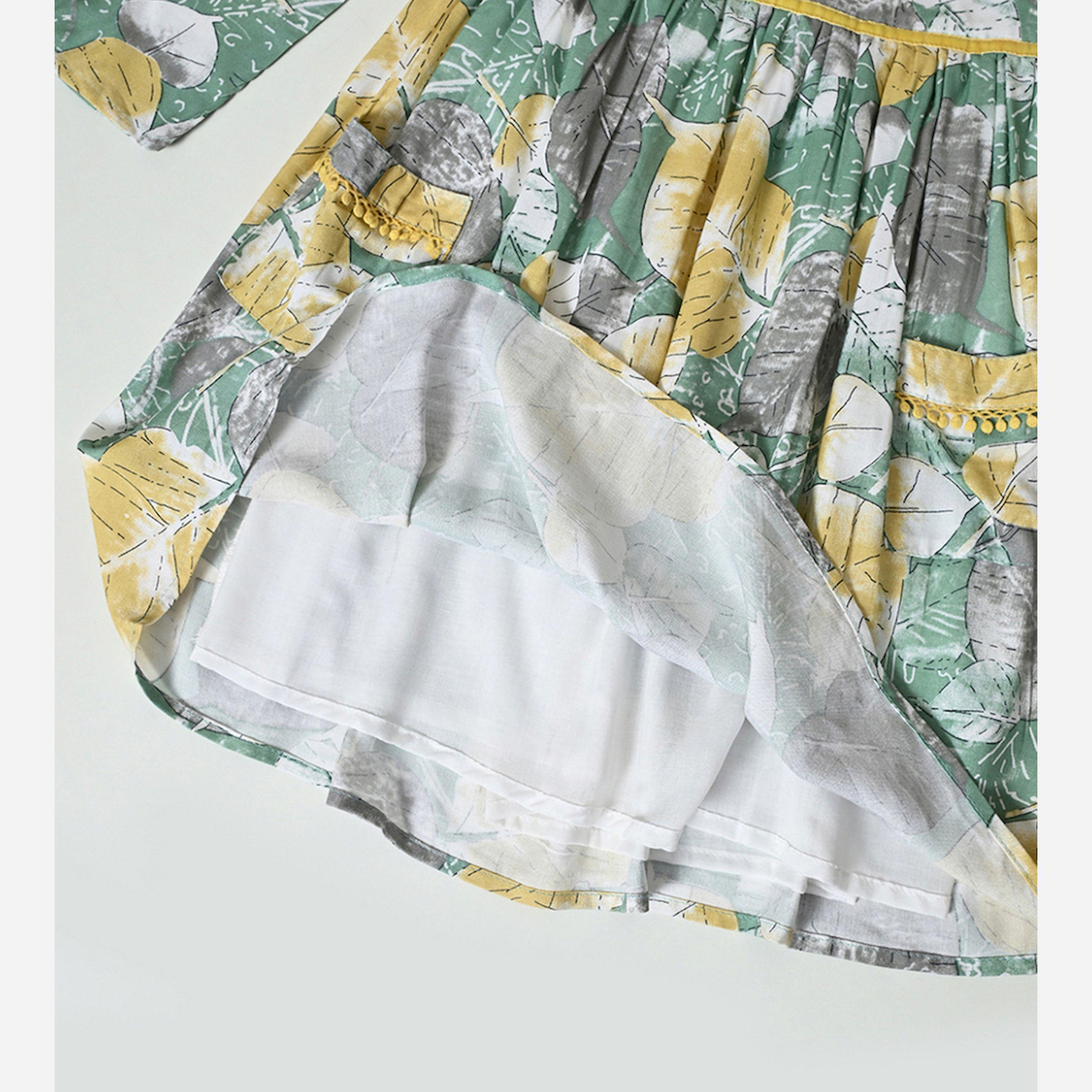 Bella Moda X Styli All-Over Print Ruffle Sleeves Dress-girls-clothing-dressesandjumpsuits-image-3