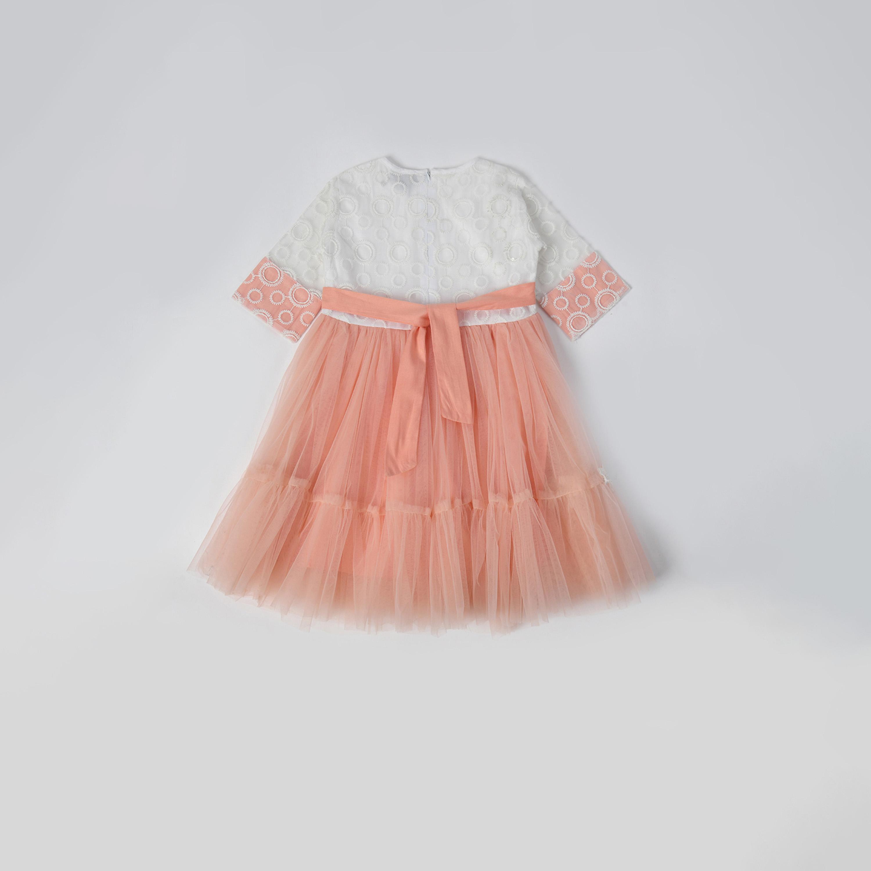Bella Moda X Styli Floral Applique Mesh Insert Dress-girls-clothing-dressesandjumpsuits-image-1