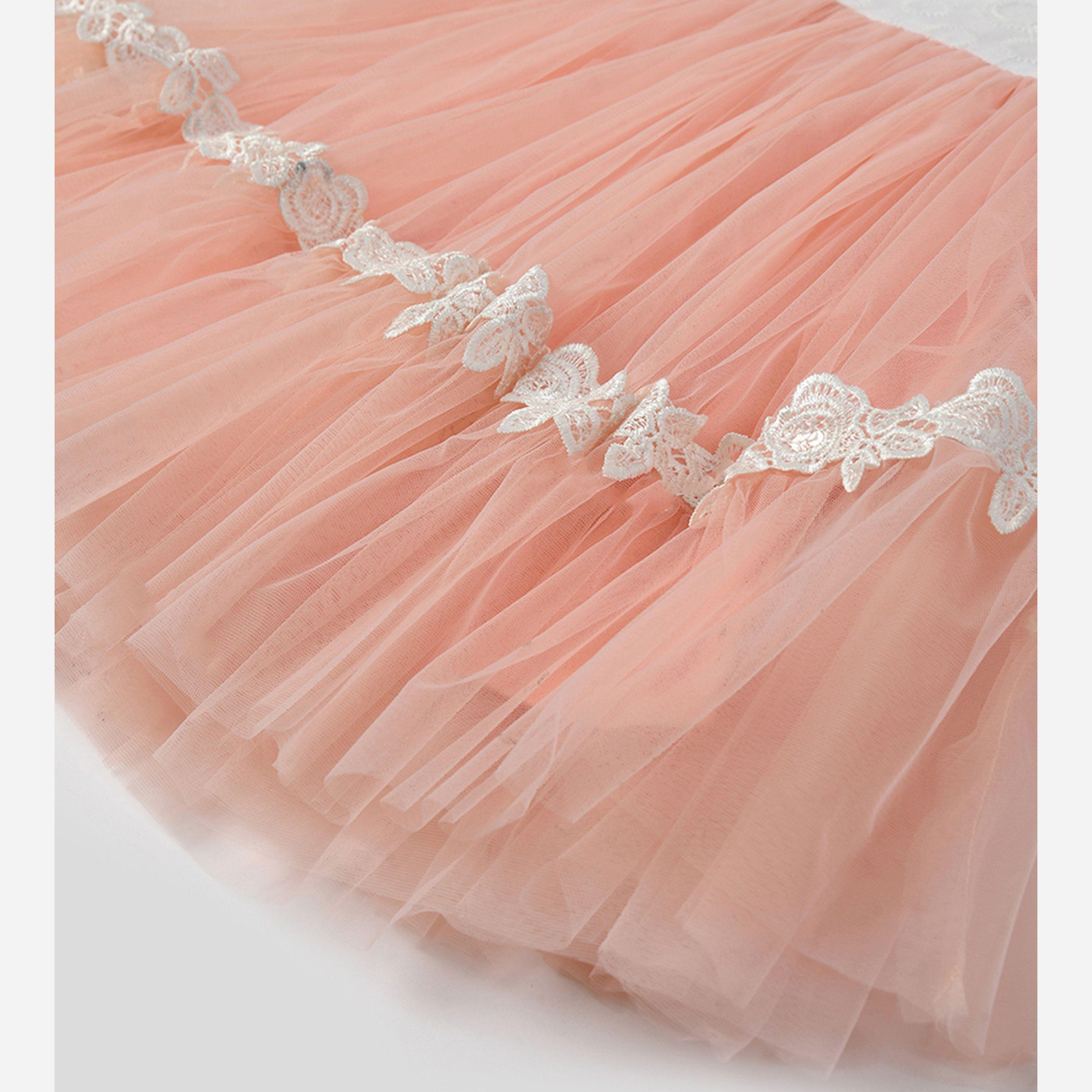 Bella Moda X Styli Floral Applique Mesh Insert Dress-girls-clothing-dressesandjumpsuits-image-4