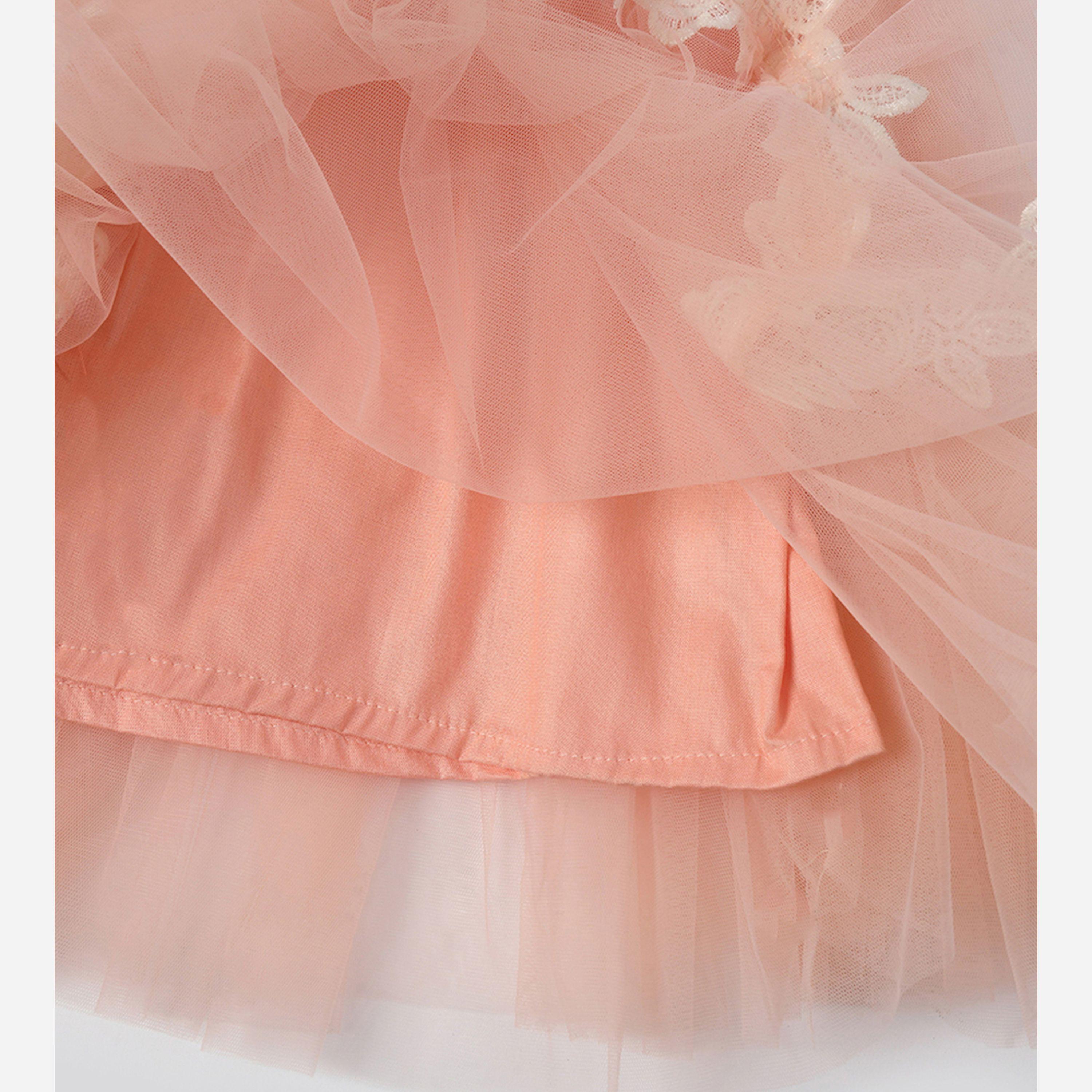 Bella Moda X Styli Floral Applique Mesh Insert Dress-girls-clothing-dressesandjumpsuits-image-5