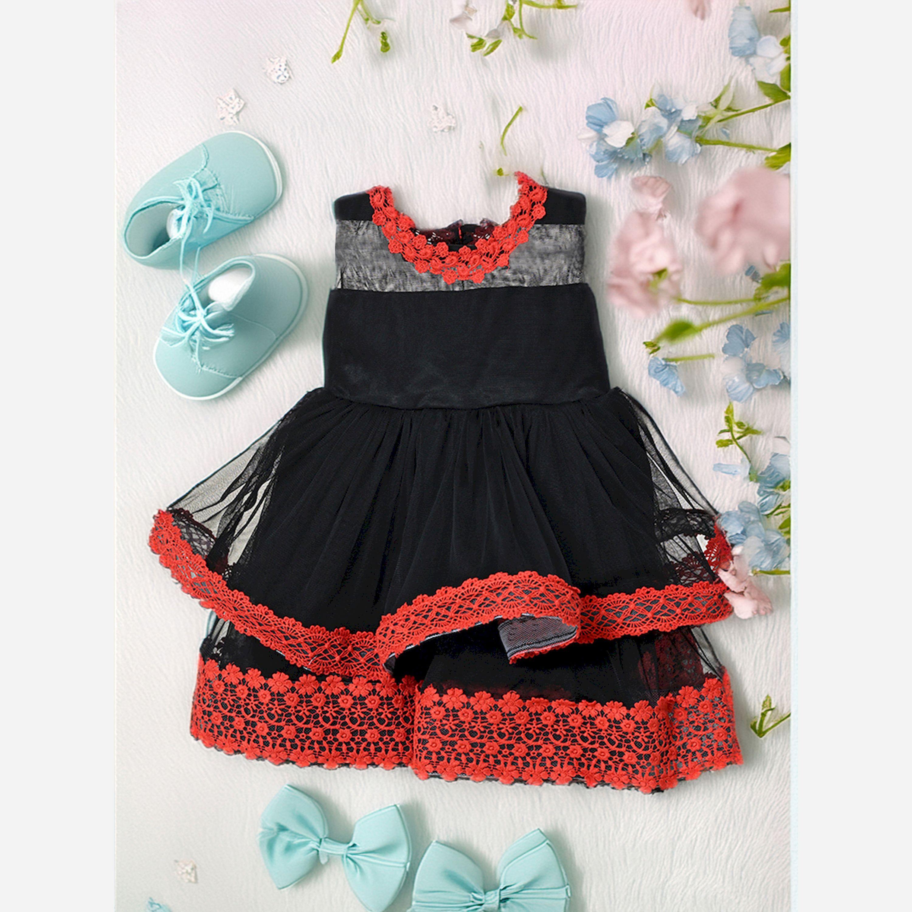 Bella Moda X Styli Embroidered Layered Mesh Insert Dress-girls-clothing-dressesandjumpsuits-image-2