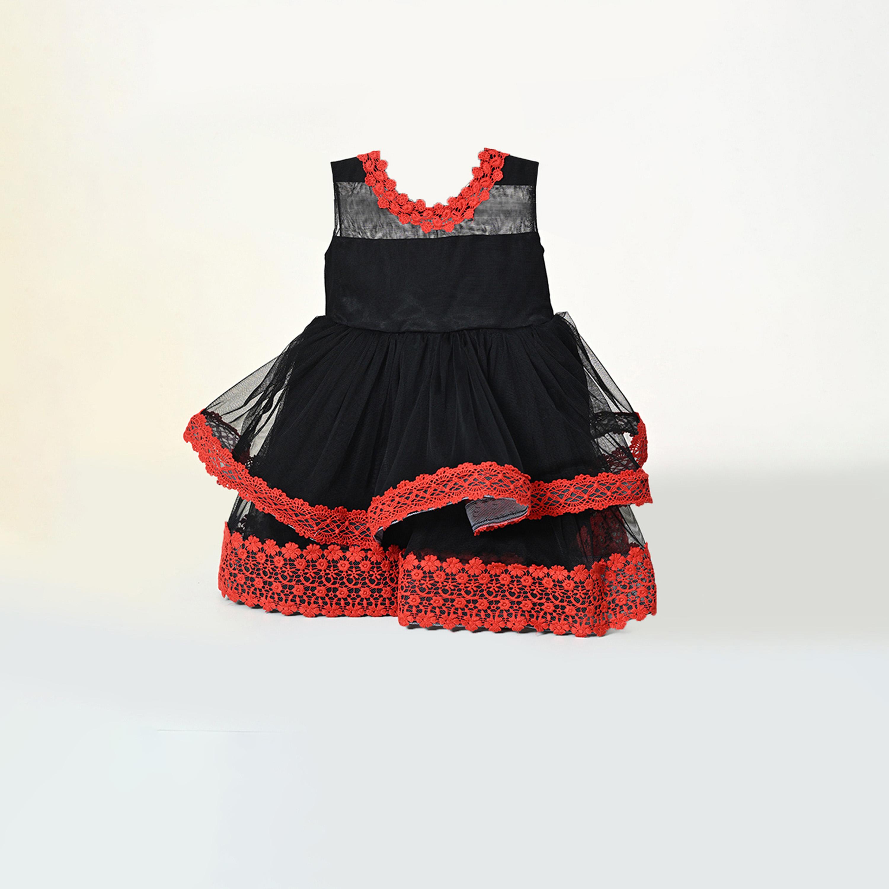 Bella Moda X Styli Embroidered Layered Mesh Insert Dress-girls-clothing-dressesandjumpsuits-image-4