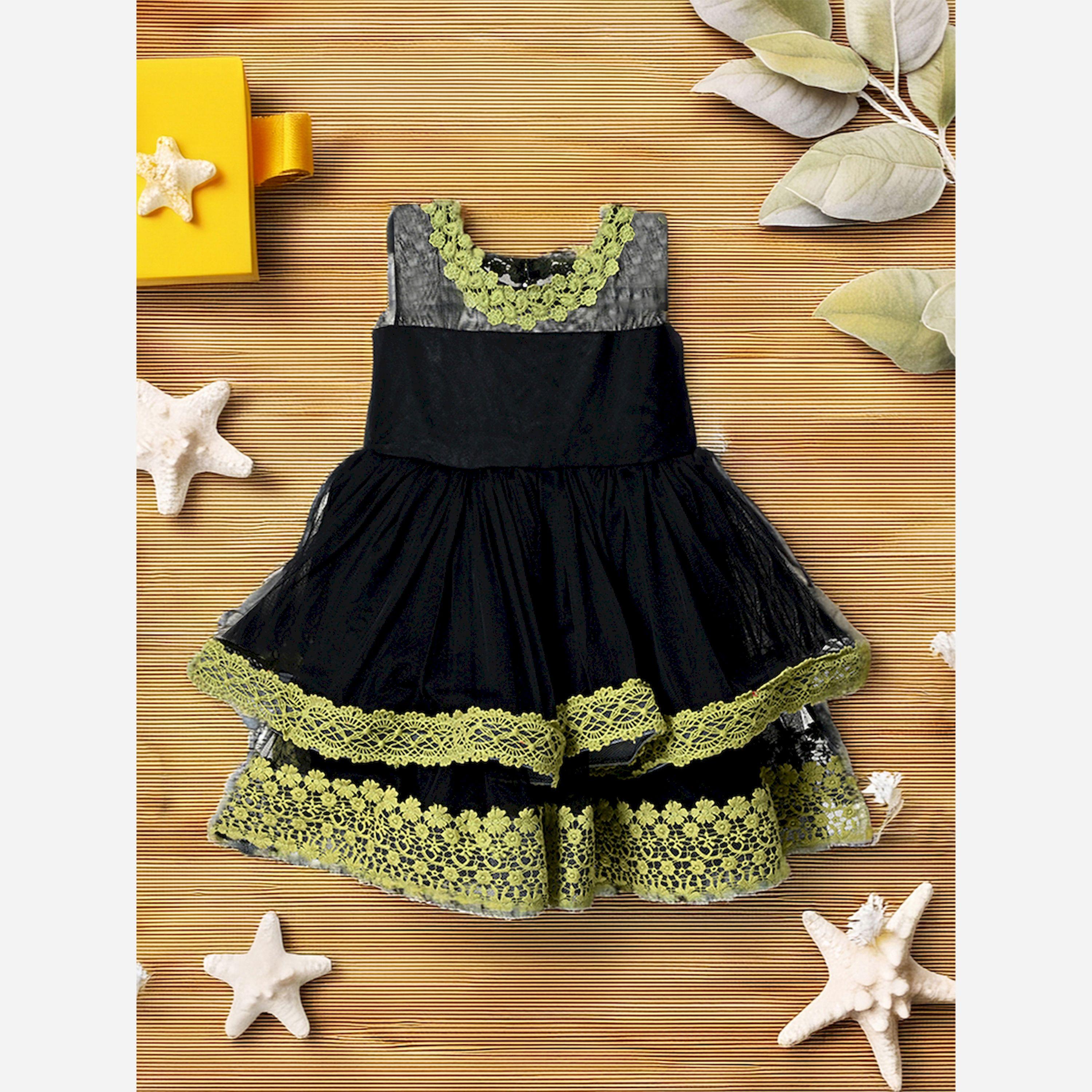 Bella Moda X Styli Embroidered Layered Mesh Insert Dress-girls-clothing-dressesandjumpsuits-image-2