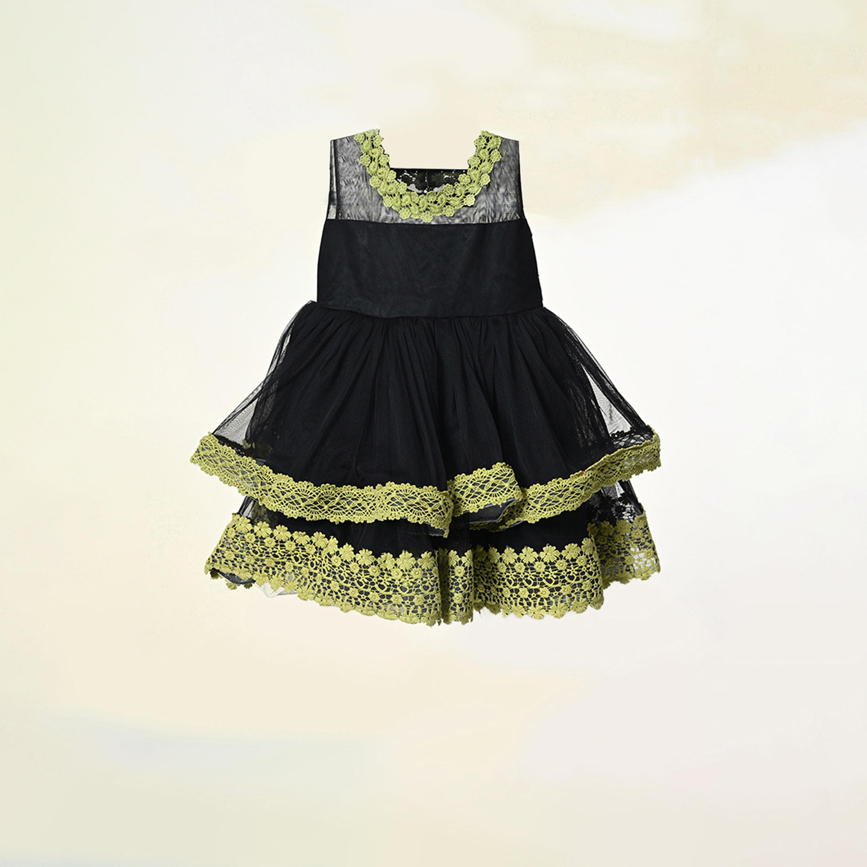 Bella Moda X Styli Embroidered Layered Mesh Insert Dress-girls-clothing-dressesandjumpsuits-image-4