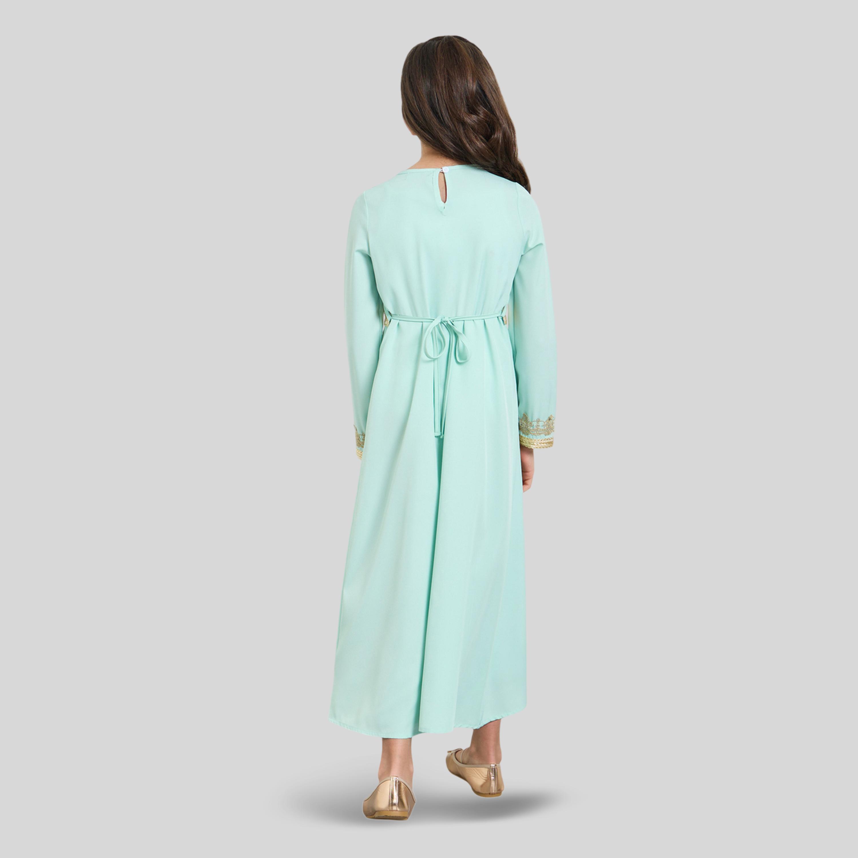 فستان مظهر ذو طبقات ومزين للبنات-girls-clothing-dressesandjumpsuits-image-3