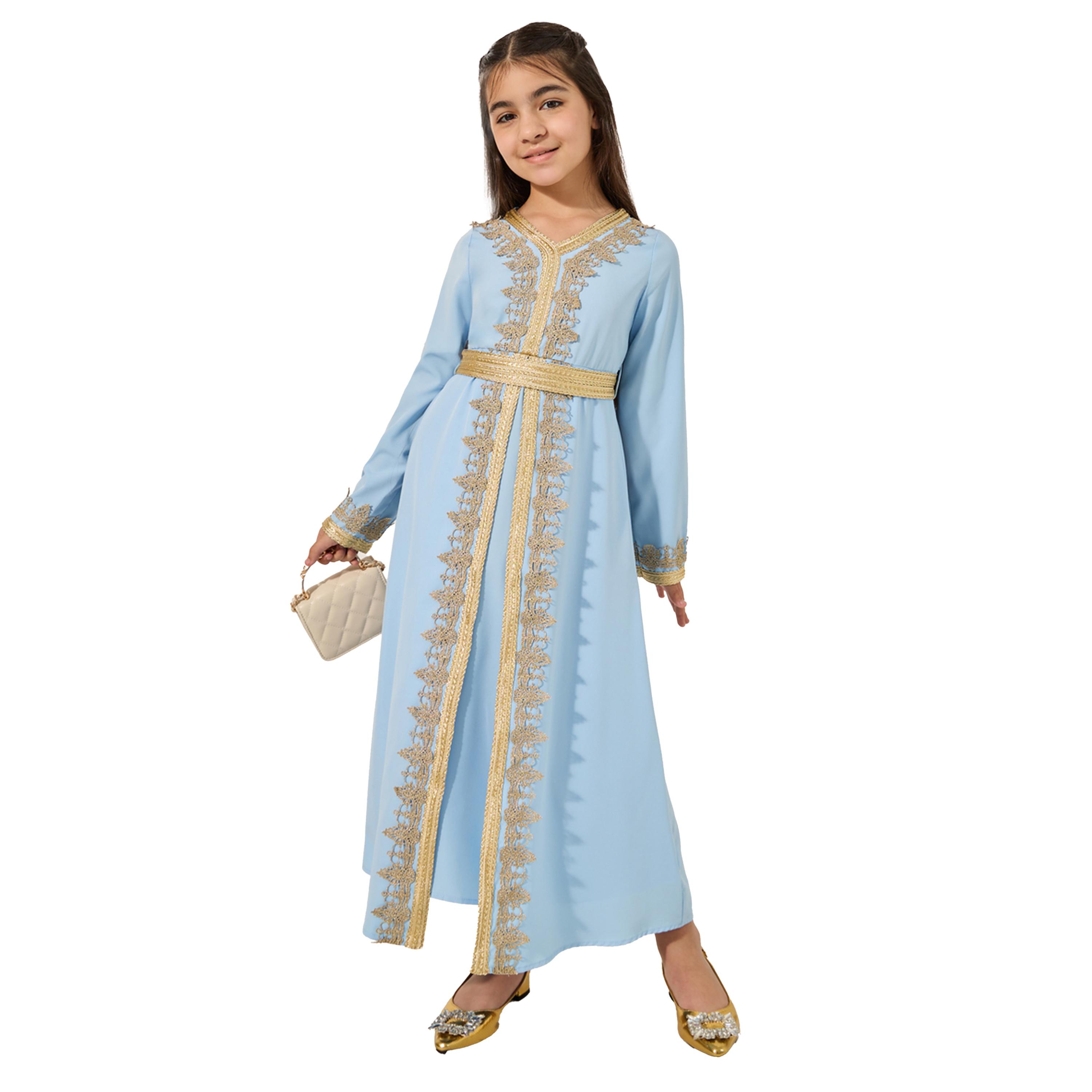 ستايلي - فستان متعدد الطبقات مزين بياقة V-girls-clothing-dressesandjumpsuits-image-1