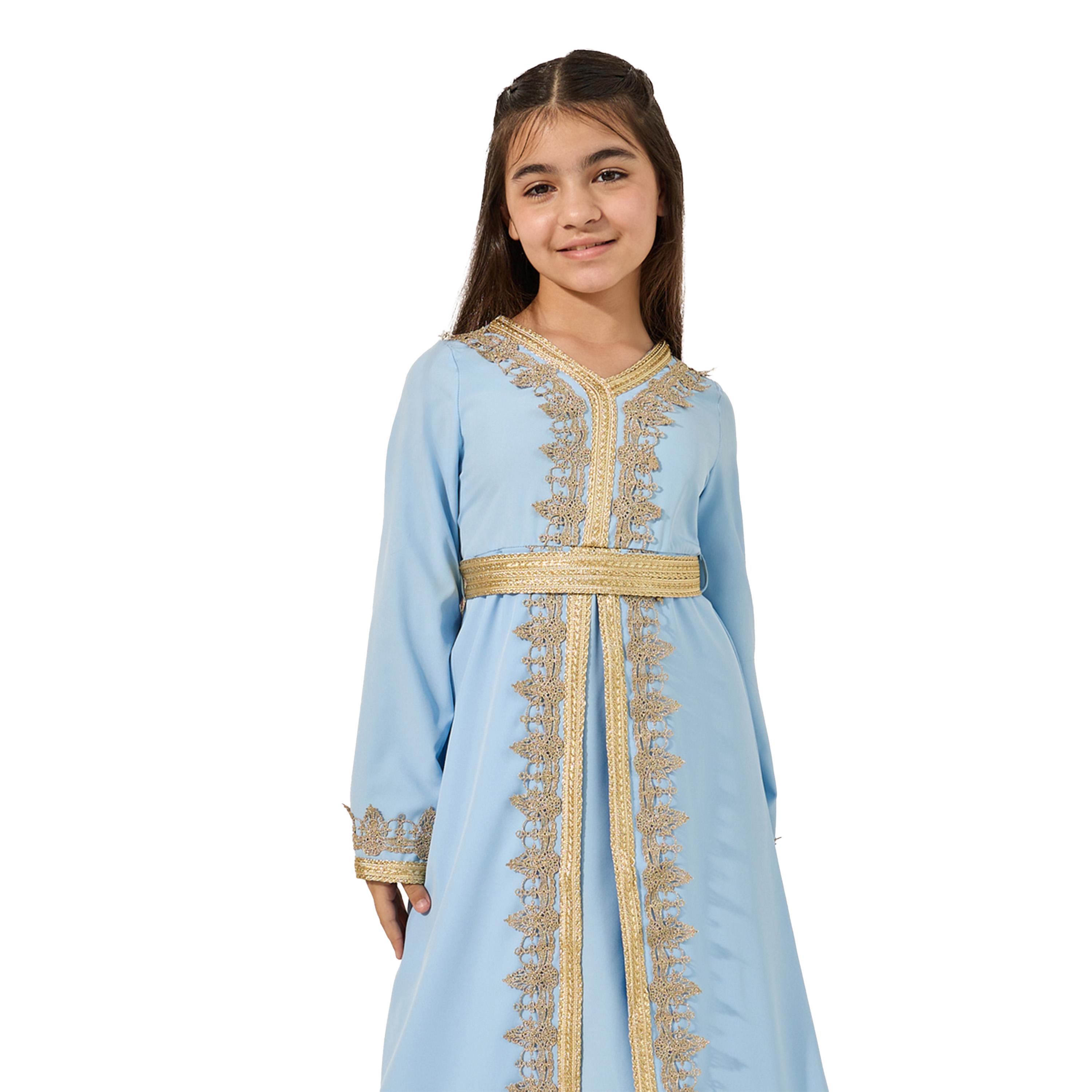 Styli Embellished V Neck Layered Dress-girls-clothing-dressesandjumpsuits-image-3