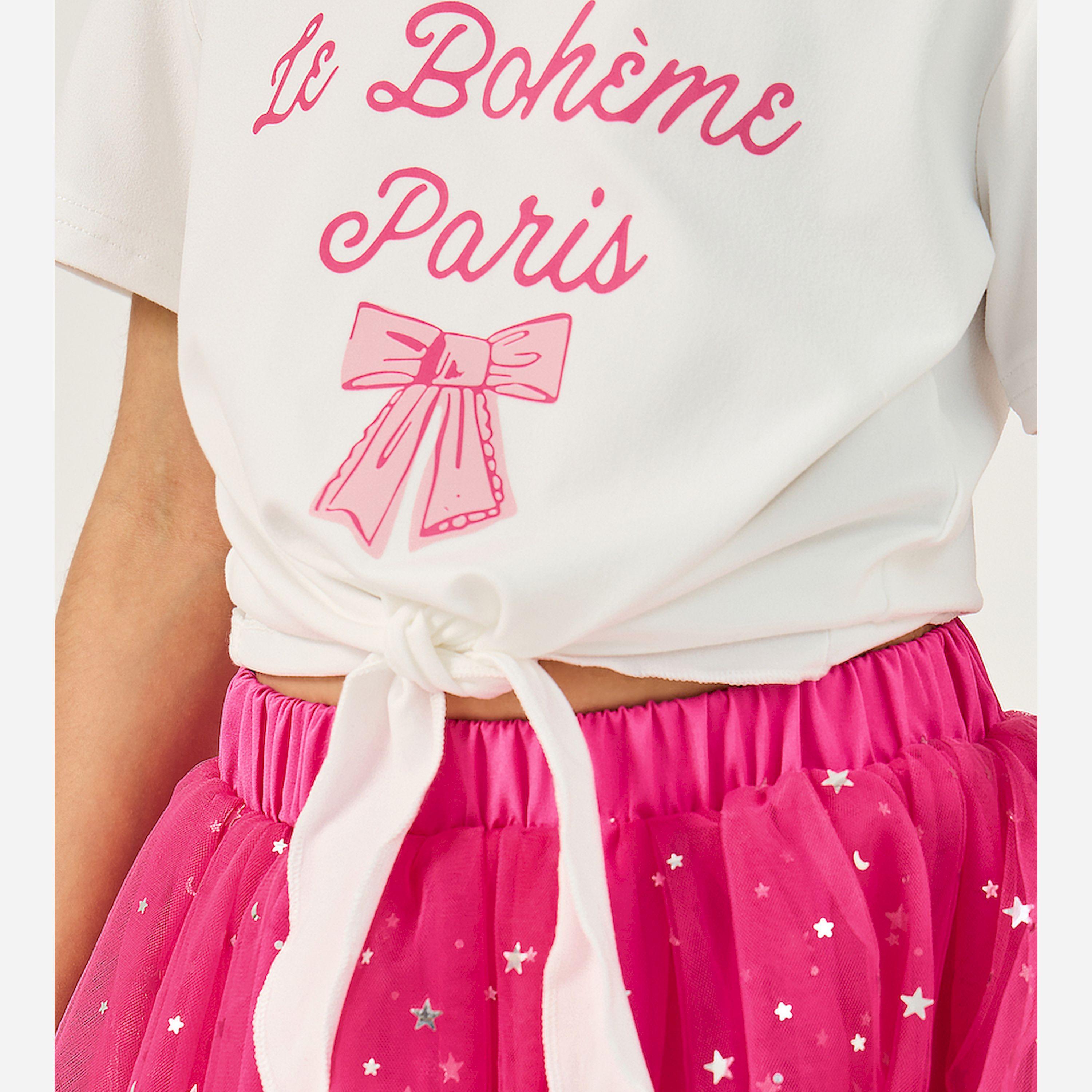 Styli Toddler Girls T-Shirt And Skirt Set-girls-clothing-setsandcoords-image-4