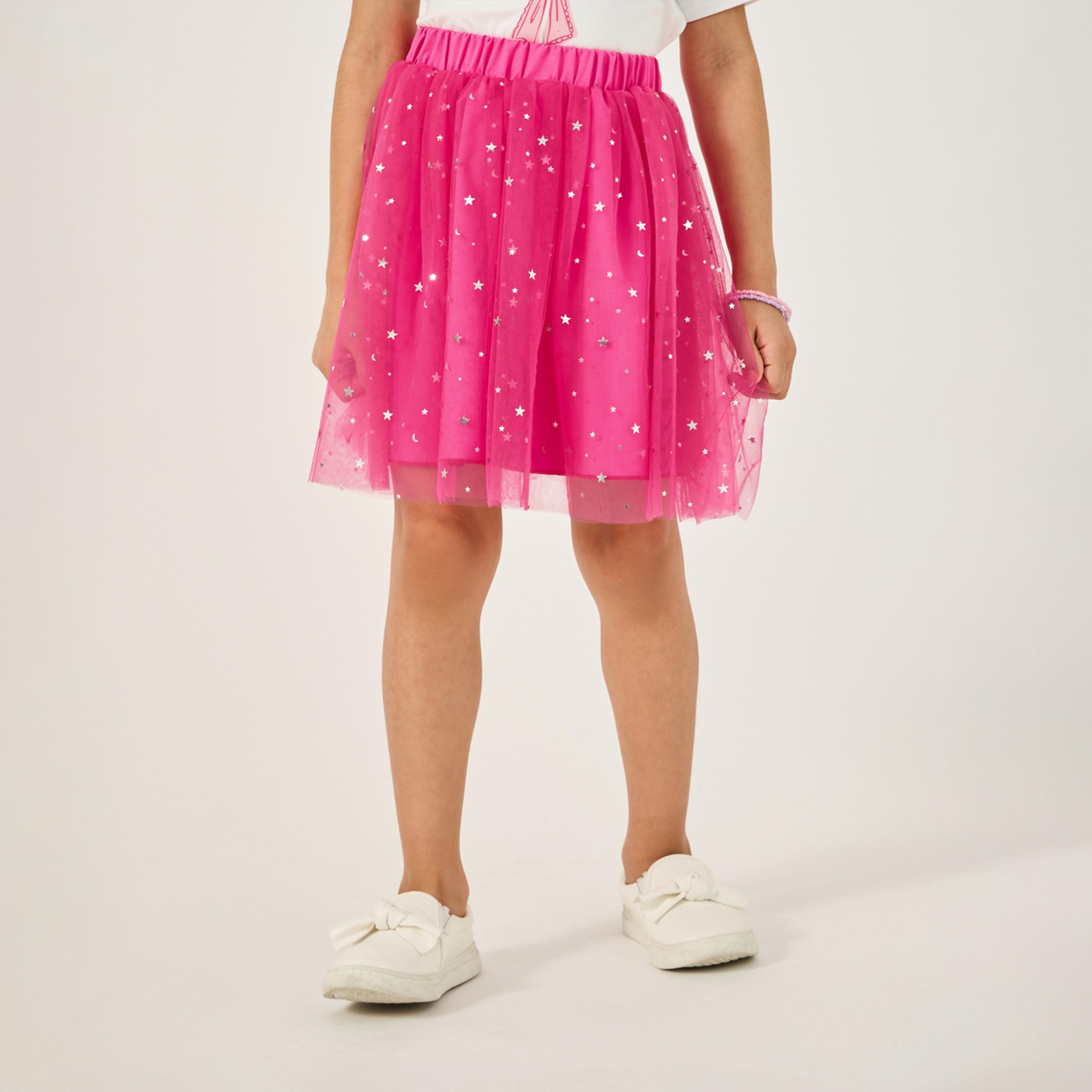 Styli Toddler Girls T-Shirt And Skirt Set-girls-clothing-setsandcoords-image-5