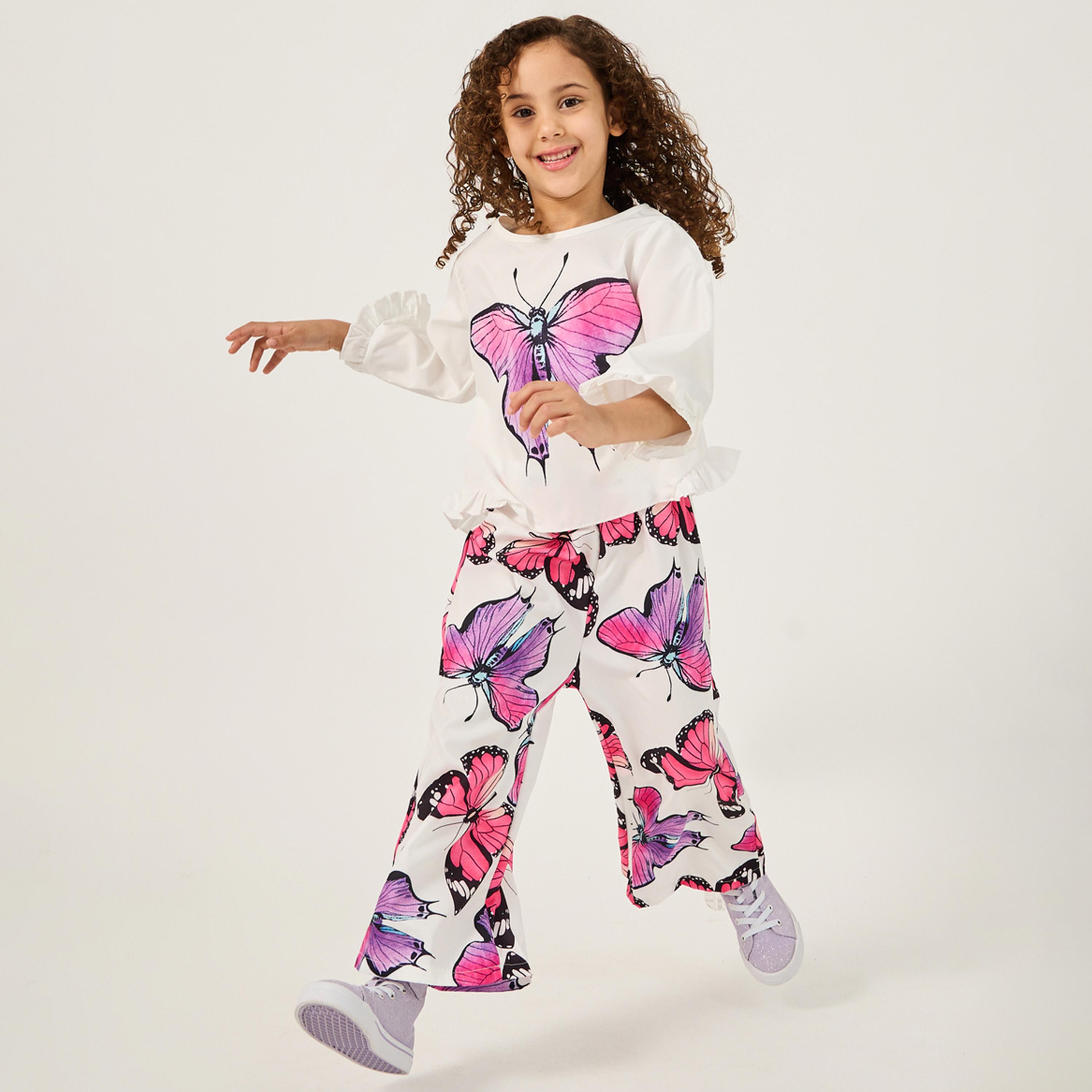 Styli Toddler Girls Blouse And Culotte Set-girls-clothing-setsandcoords-image-1