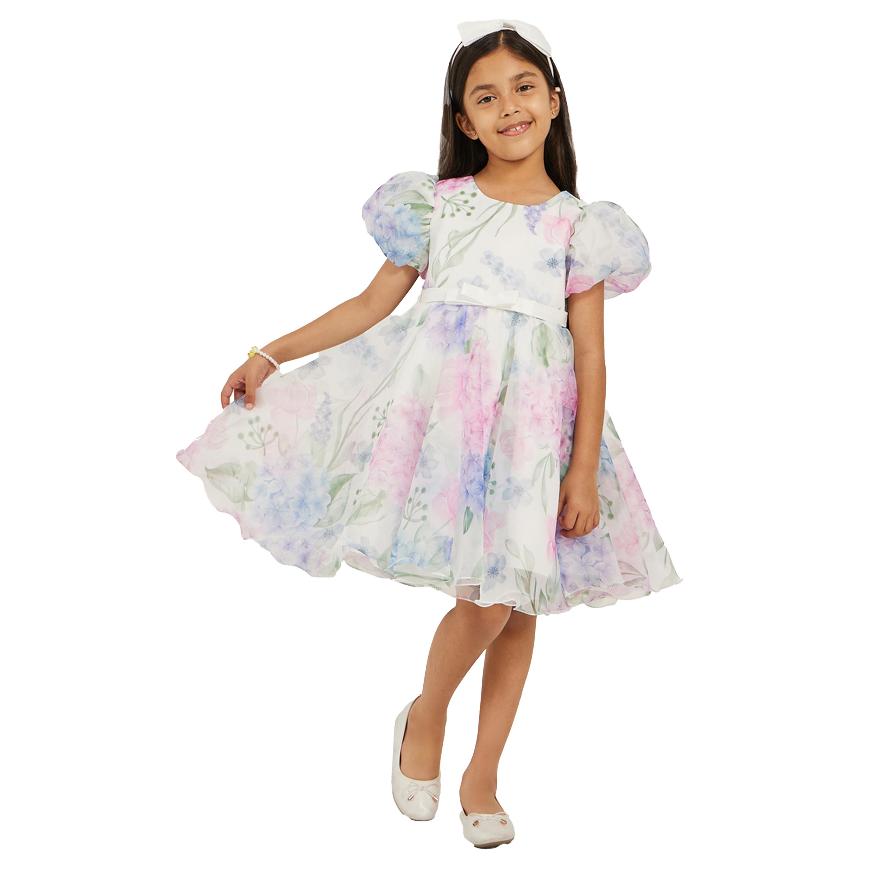 ستايلي -  فستان حفلات للفتيات الصغيرات مع ربطة رأس-girls-clothing-dressesandjumpsuits-image-1