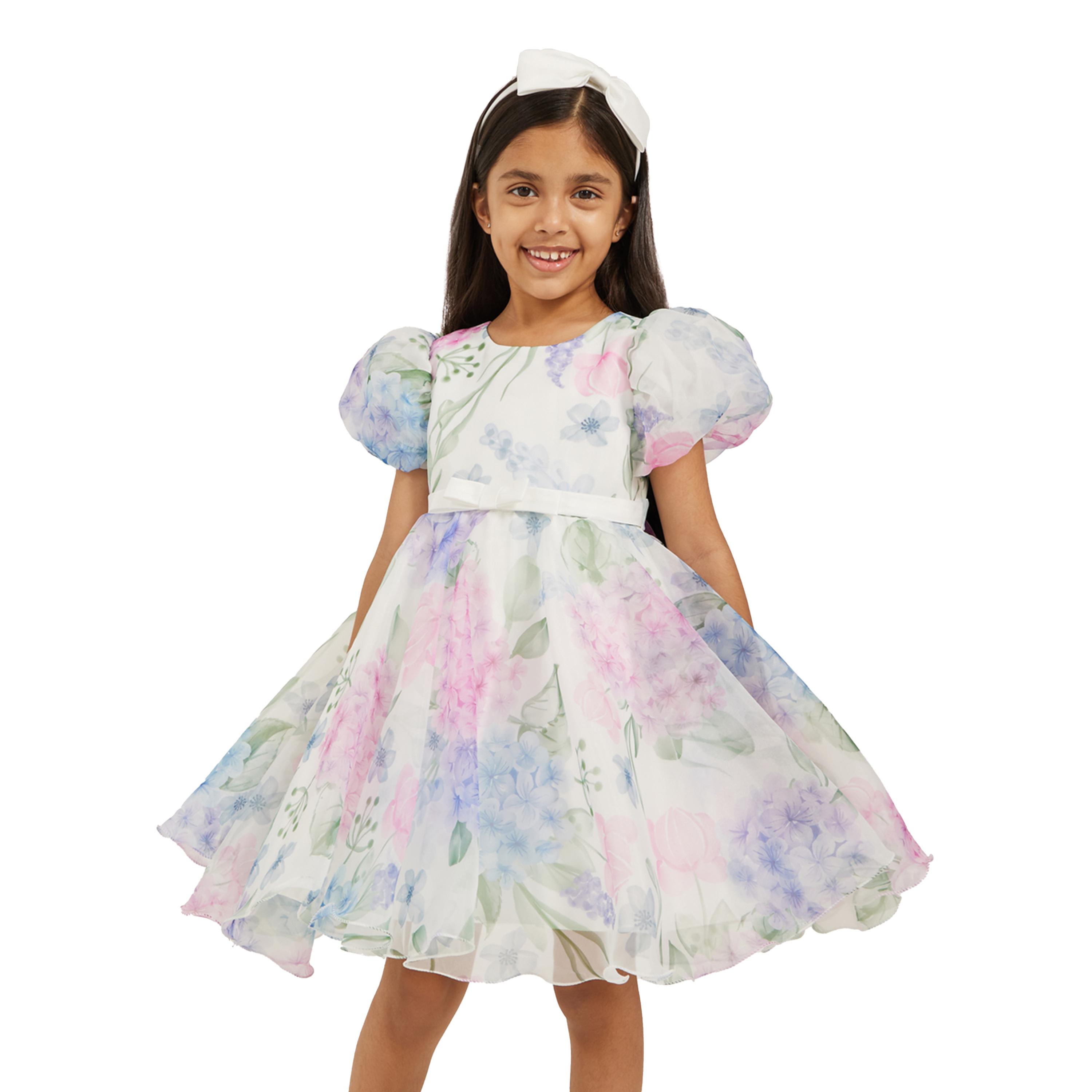ستايلي -  فستان حفلات للفتيات الصغيرات مع ربطة رأس-girls-clothing-dressesandjumpsuits-image-2