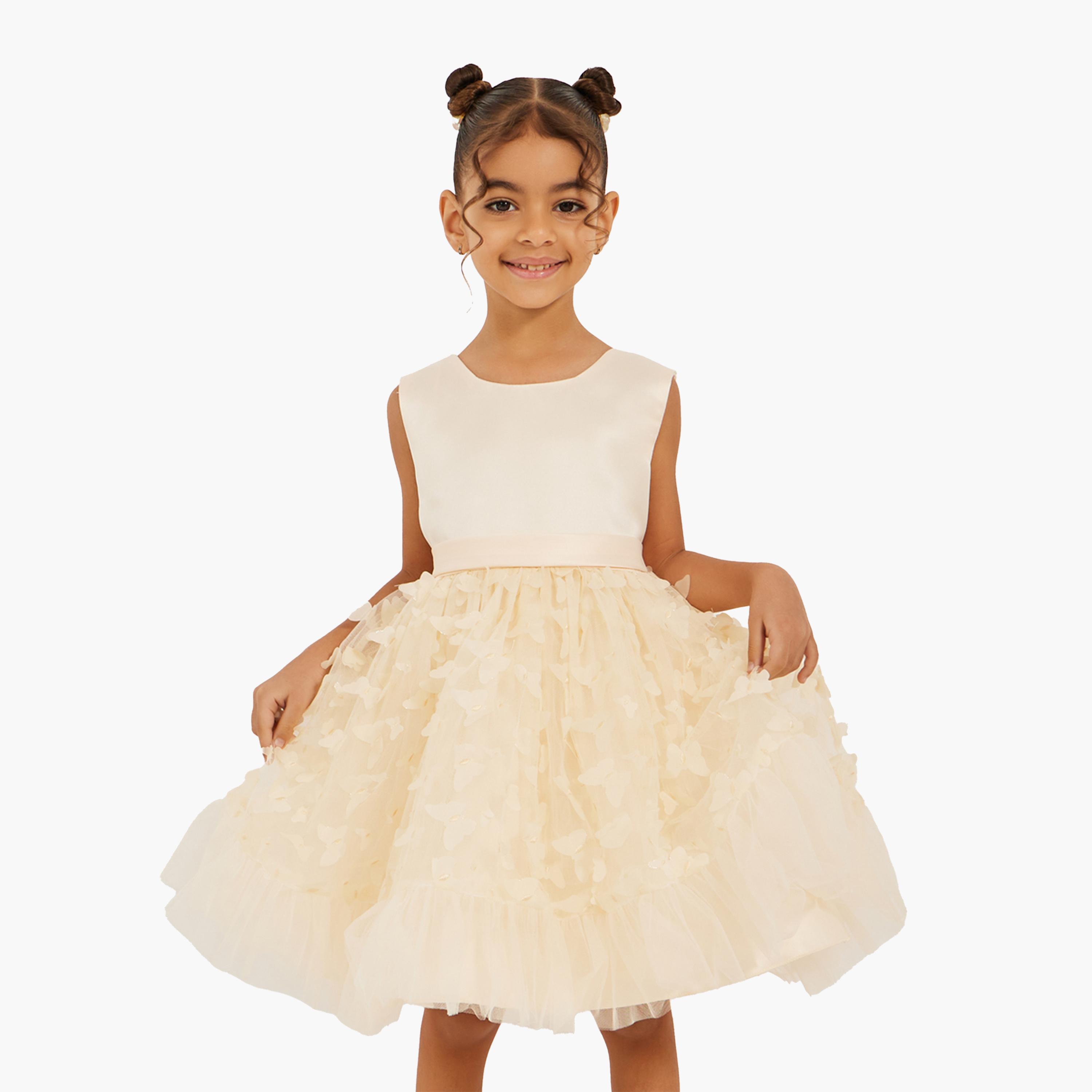 Styli Butterfly Embellished Sleeveless Dress-girls-clothing-dressesandjumpsuits-image-1