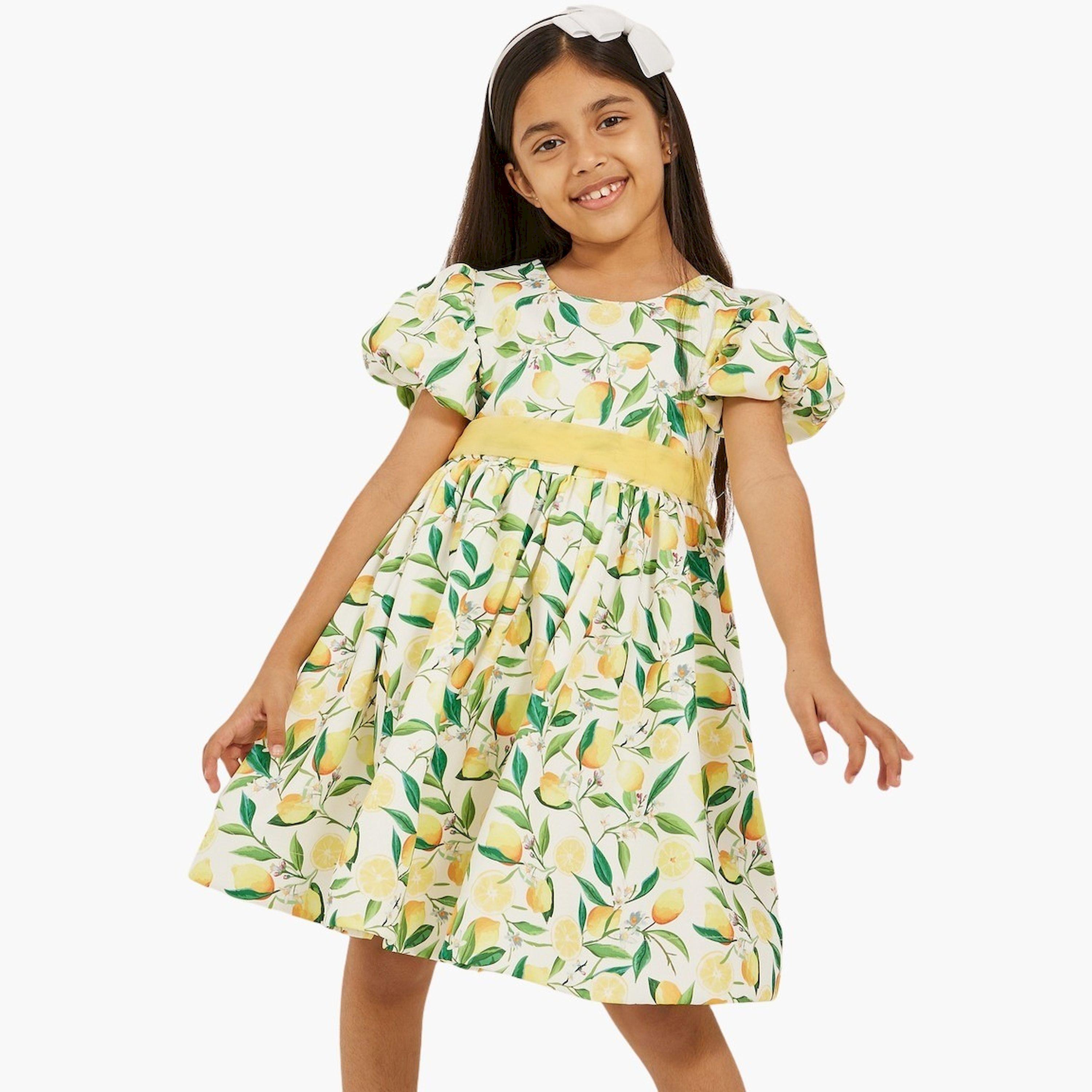 Styli All Over Print Puff Sleeves Dress-girls-clothing-dressesandjumpsuits-image-1