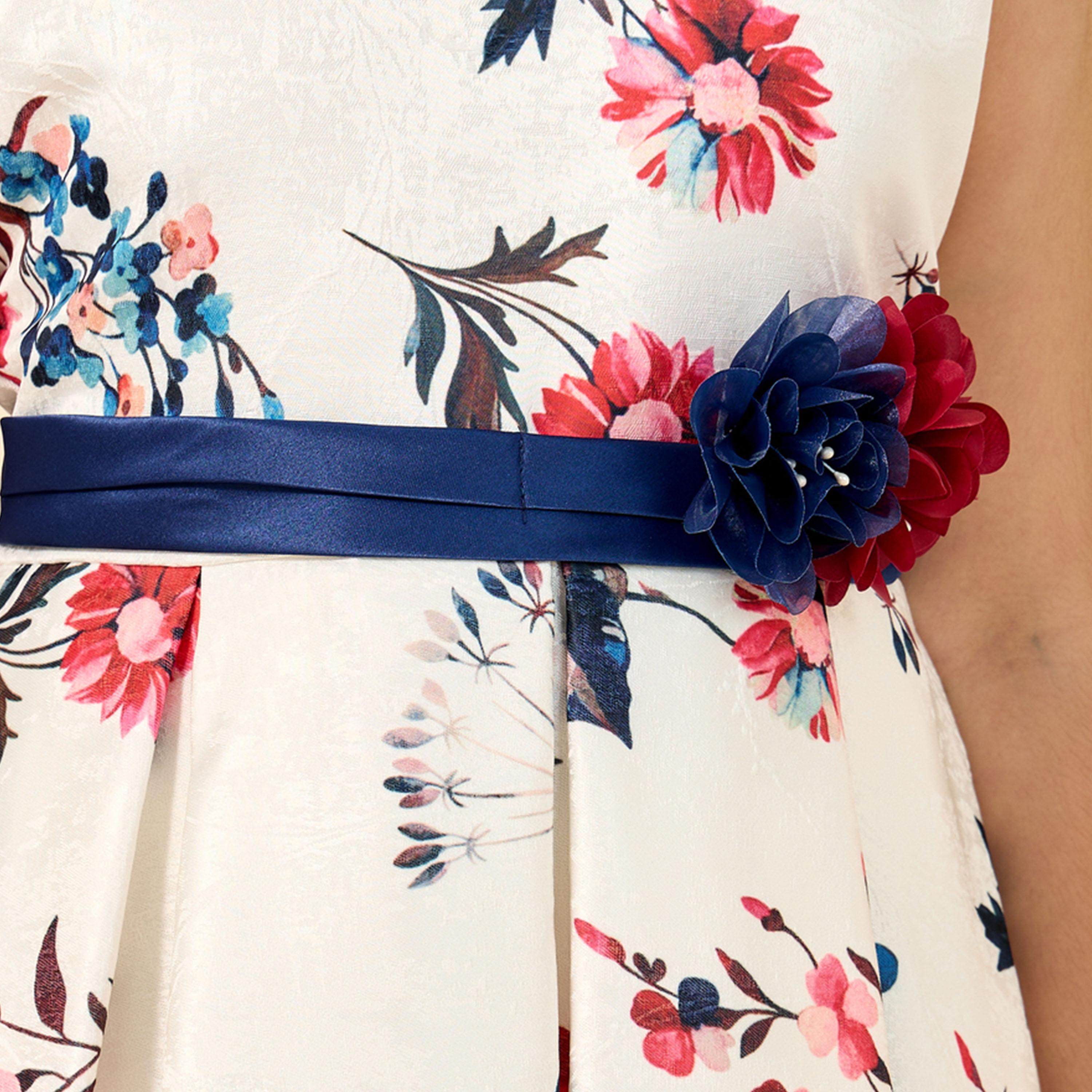 ستايلي - فستان مطبوع بدون أكمام بكسرات-girls-clothing-dressesandjumpsuits-image-4