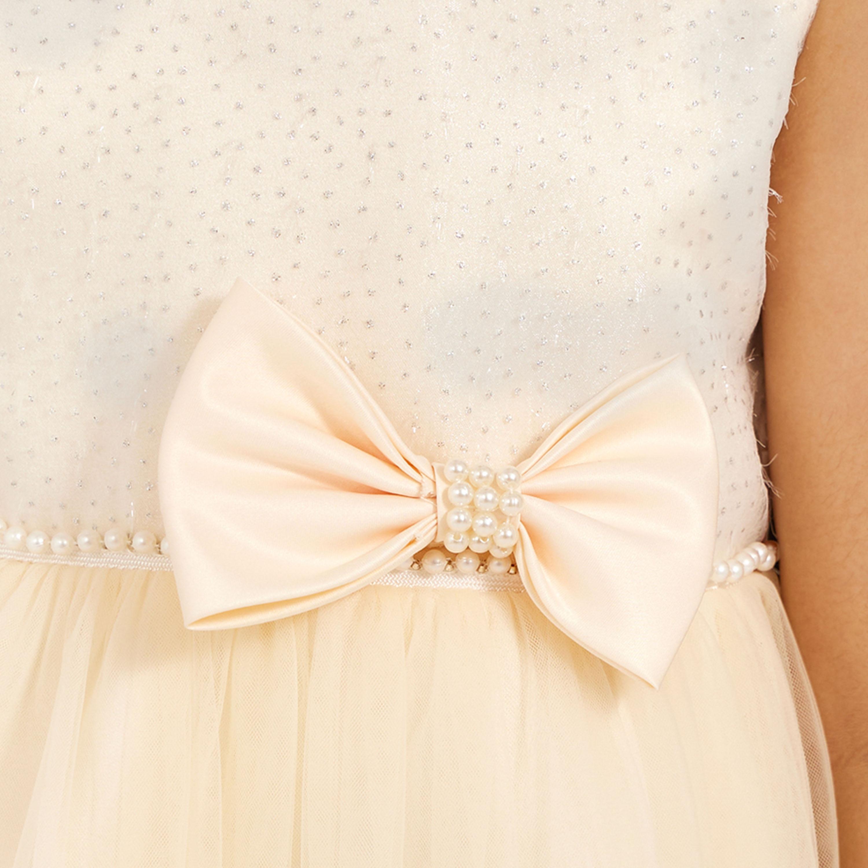 Styli Embellished Layered Ruffle Hem Dress with Bow Detail-girls-clothing-dressesandjumpsuits-image-3