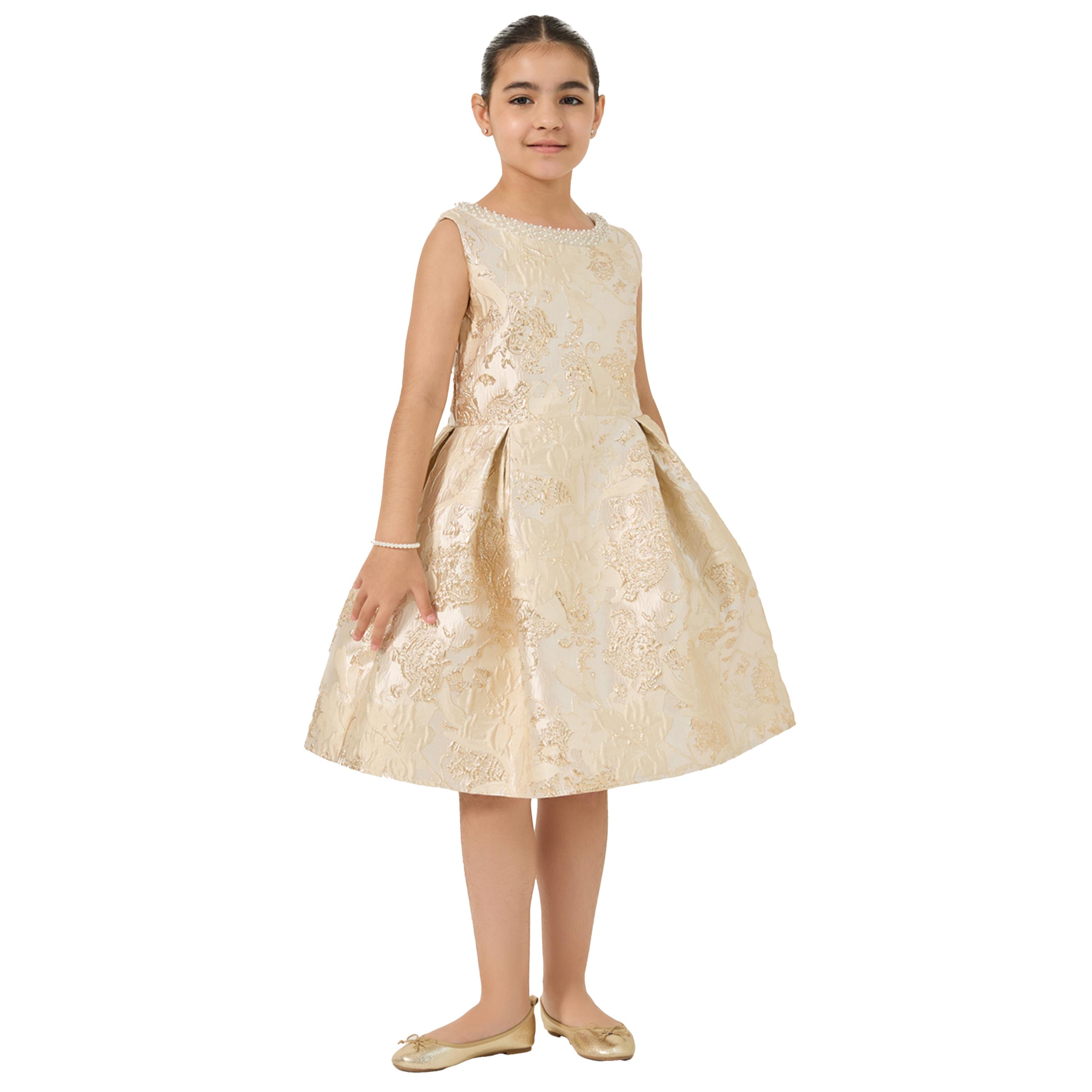 Styli Floral Jacquard Pleated Sleeveless Dress-girls-clothing-dressesandjumpsuits-image-1