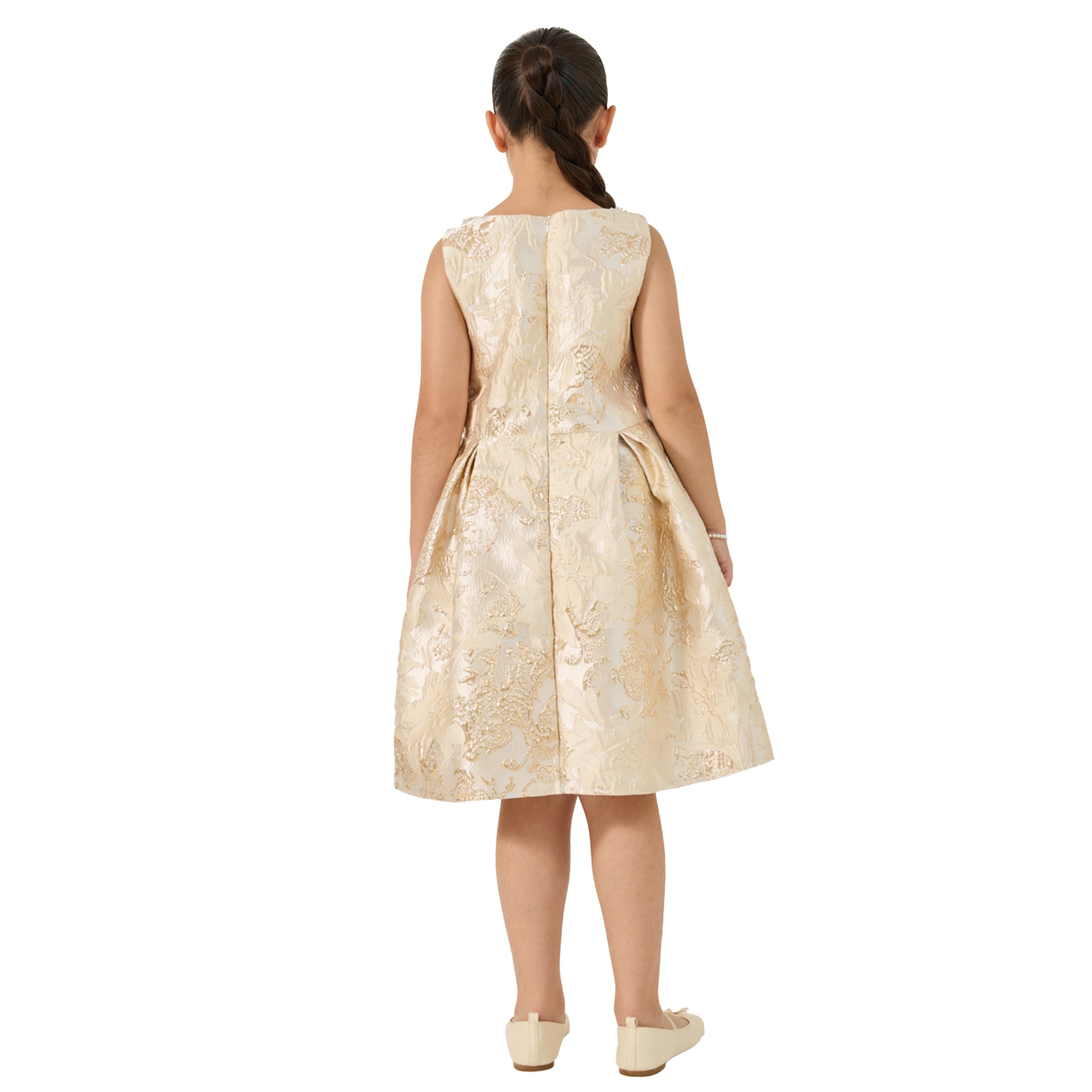 Styli Floral Jacquard Pleated Sleeveless Dress-girls-clothing-dressesandjumpsuits-image-4