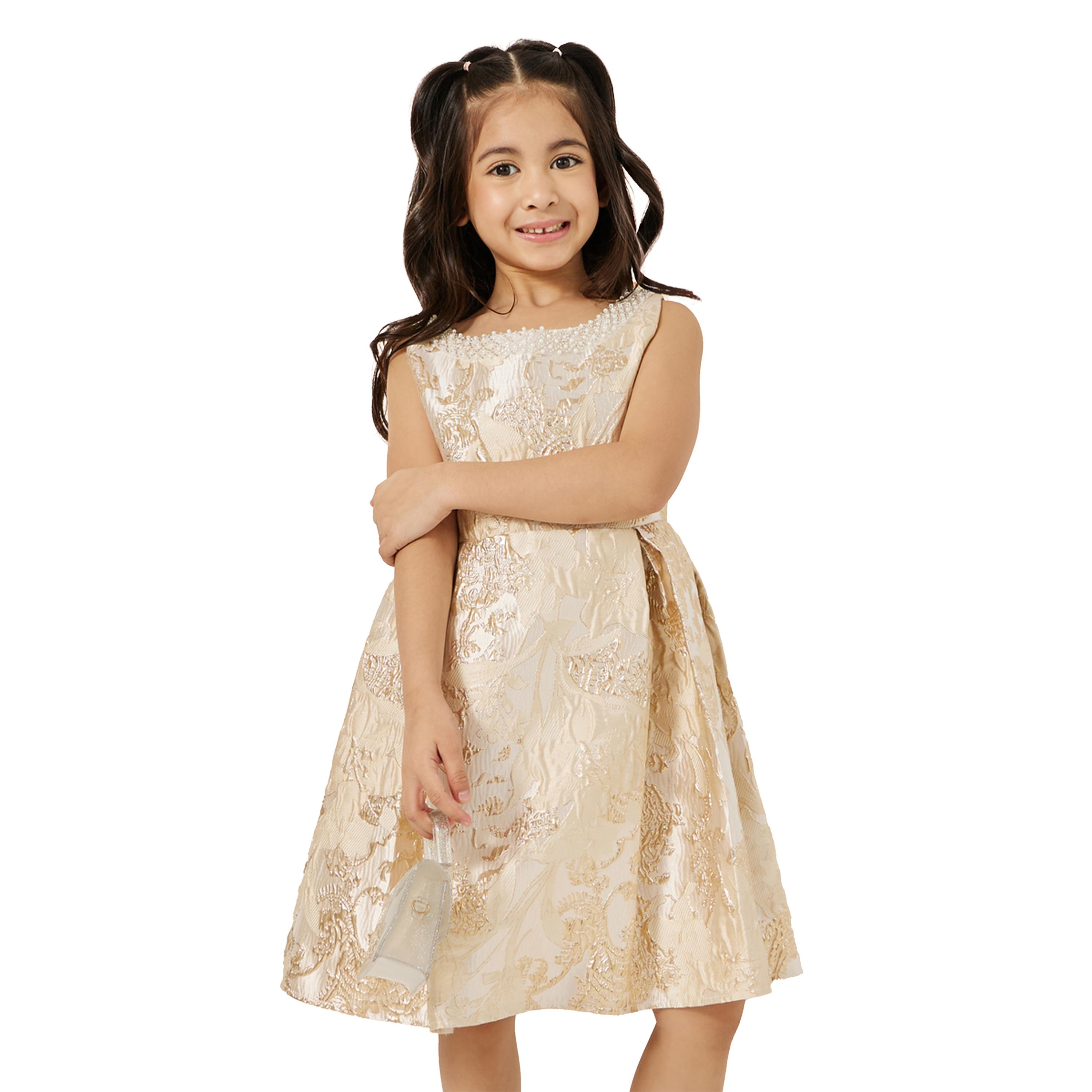 Styli Floral Jacquard Sleeveless Dress-girls-clothing-dressesandjumpsuits-image-2