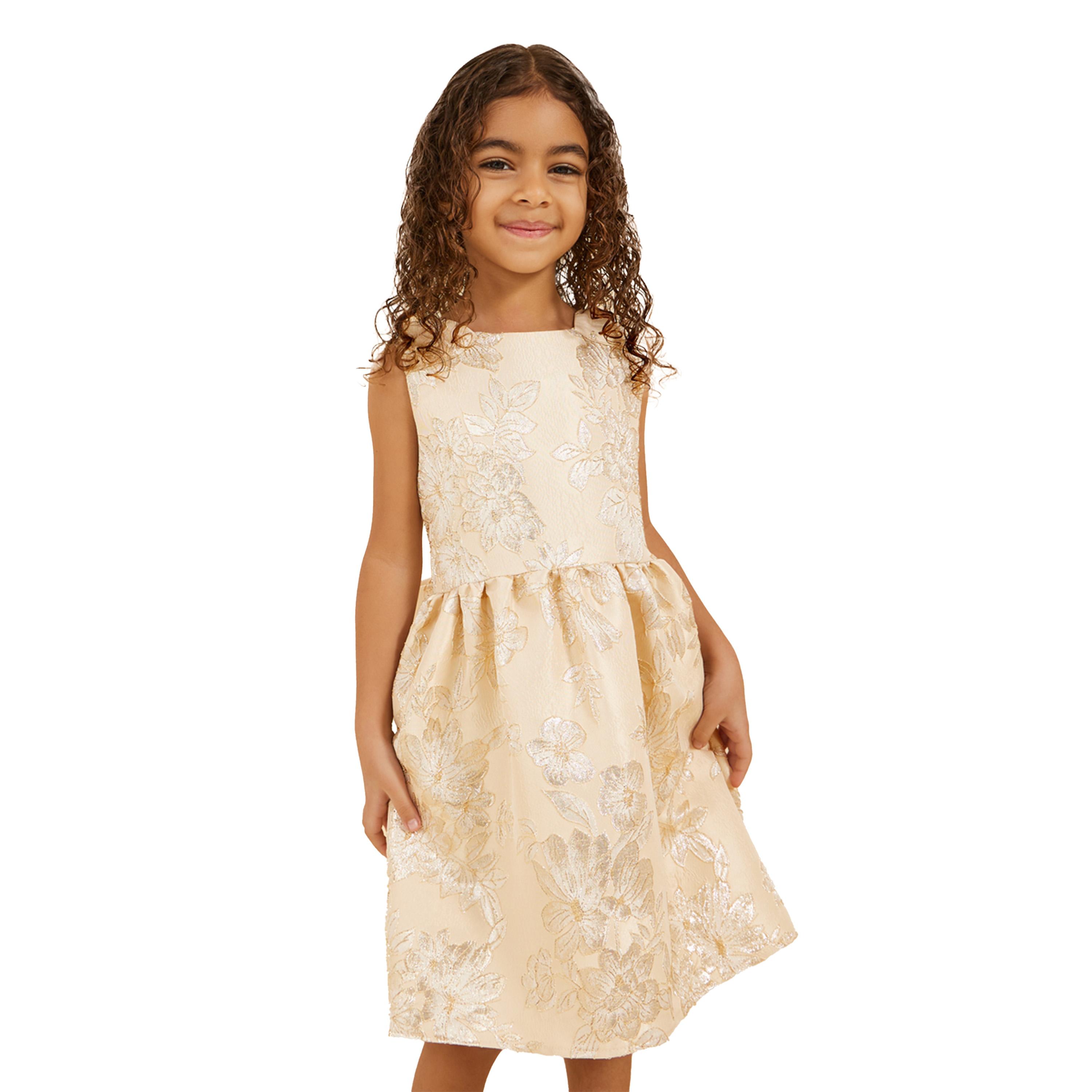 ستايلي -  فستان جاكار للبنات الصغار مع فيونكة-girls-clothing-dressesandjumpsuits-image-3