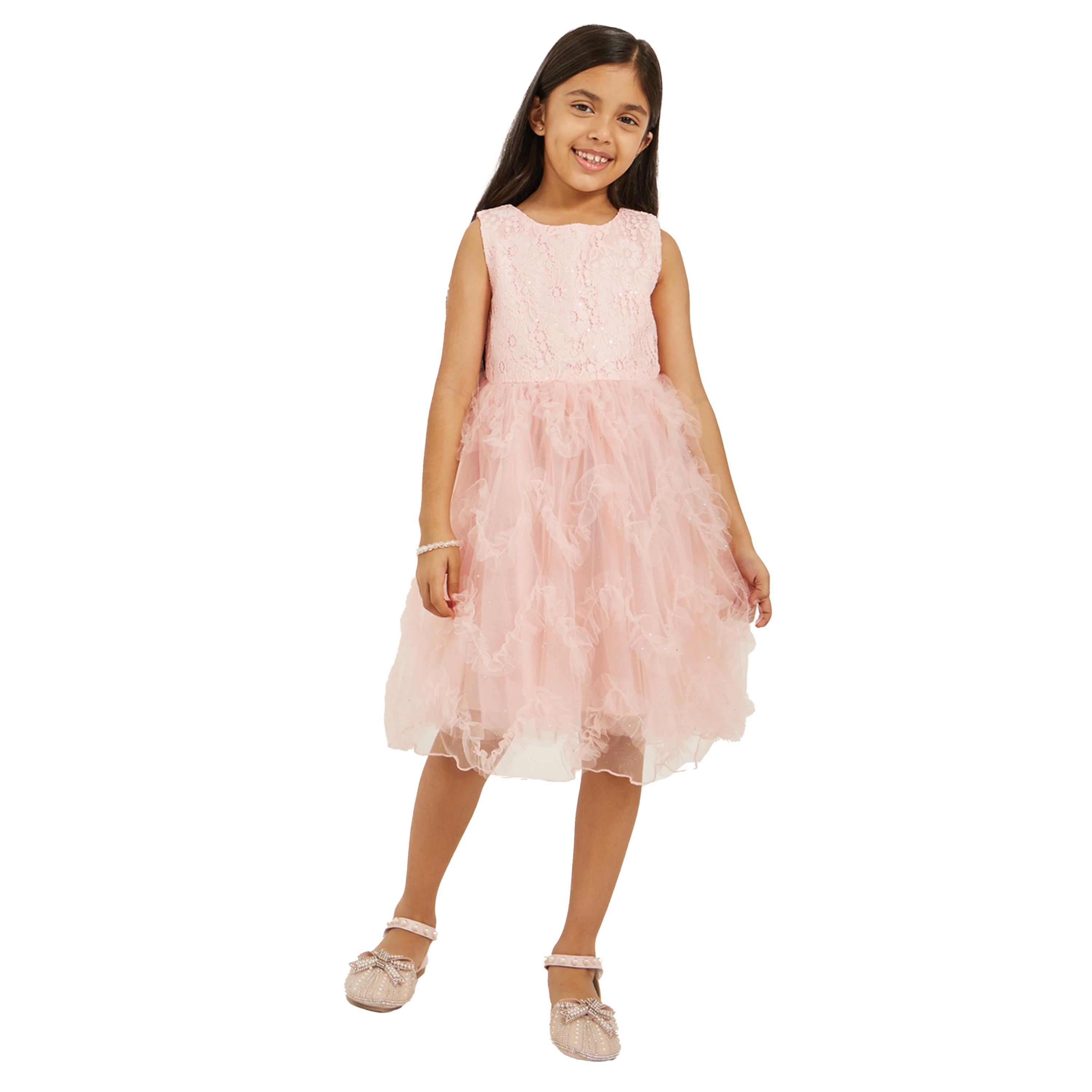 Styli Embellished Sleeveless Dress with Ruffle Trim-girls-clothing-dressesandjumpsuits-image-1