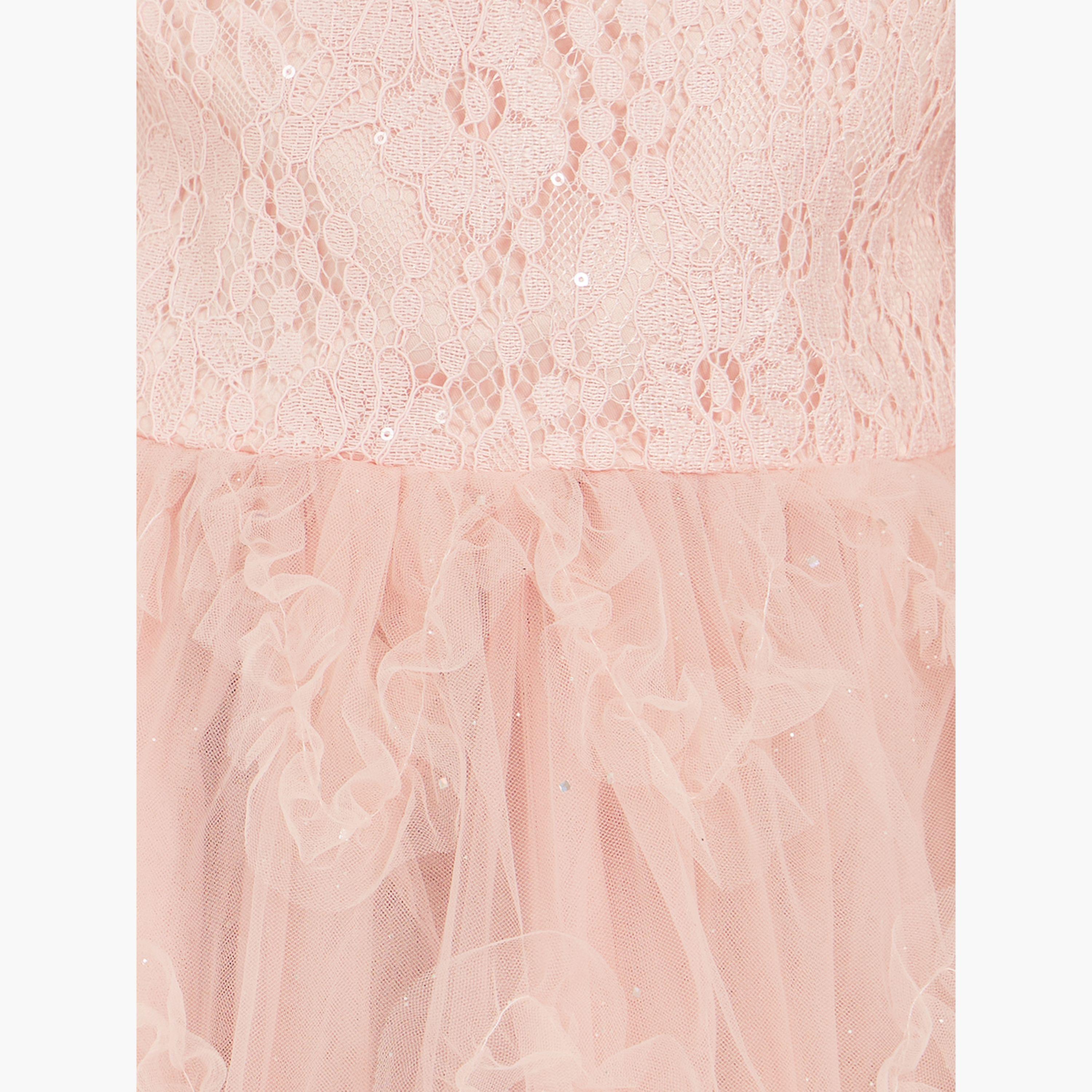 Styli Embellished Sleeveless Dress with Ruffle Trim-girls-clothing-dressesandjumpsuits-image-3