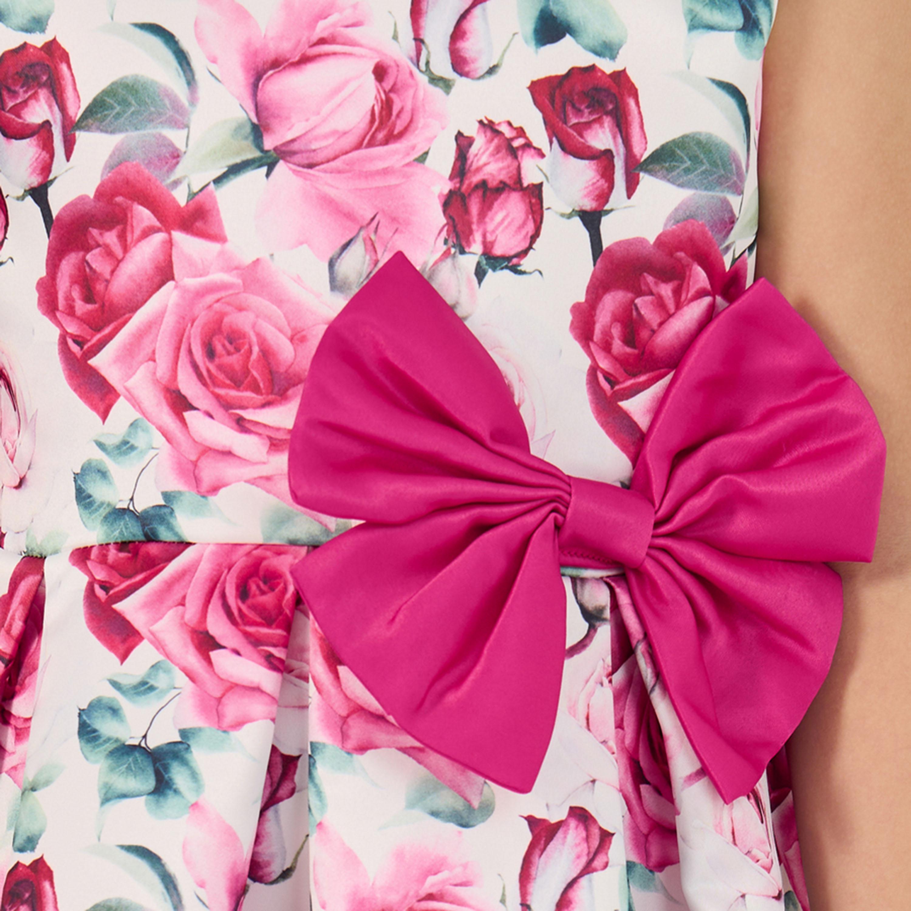 ستايلي - فستان بدون أكمام مورد بالكامل مع تفاصيل فيونكة-girls-clothing-dressesandjumpsuits-image-3