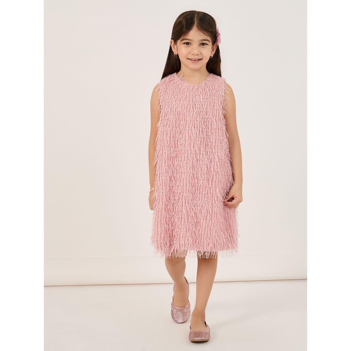 فستان بطويل الركبة وبلا أكمام مع شراشيب-girls-clothing-dressesandjumpsuits-image-1