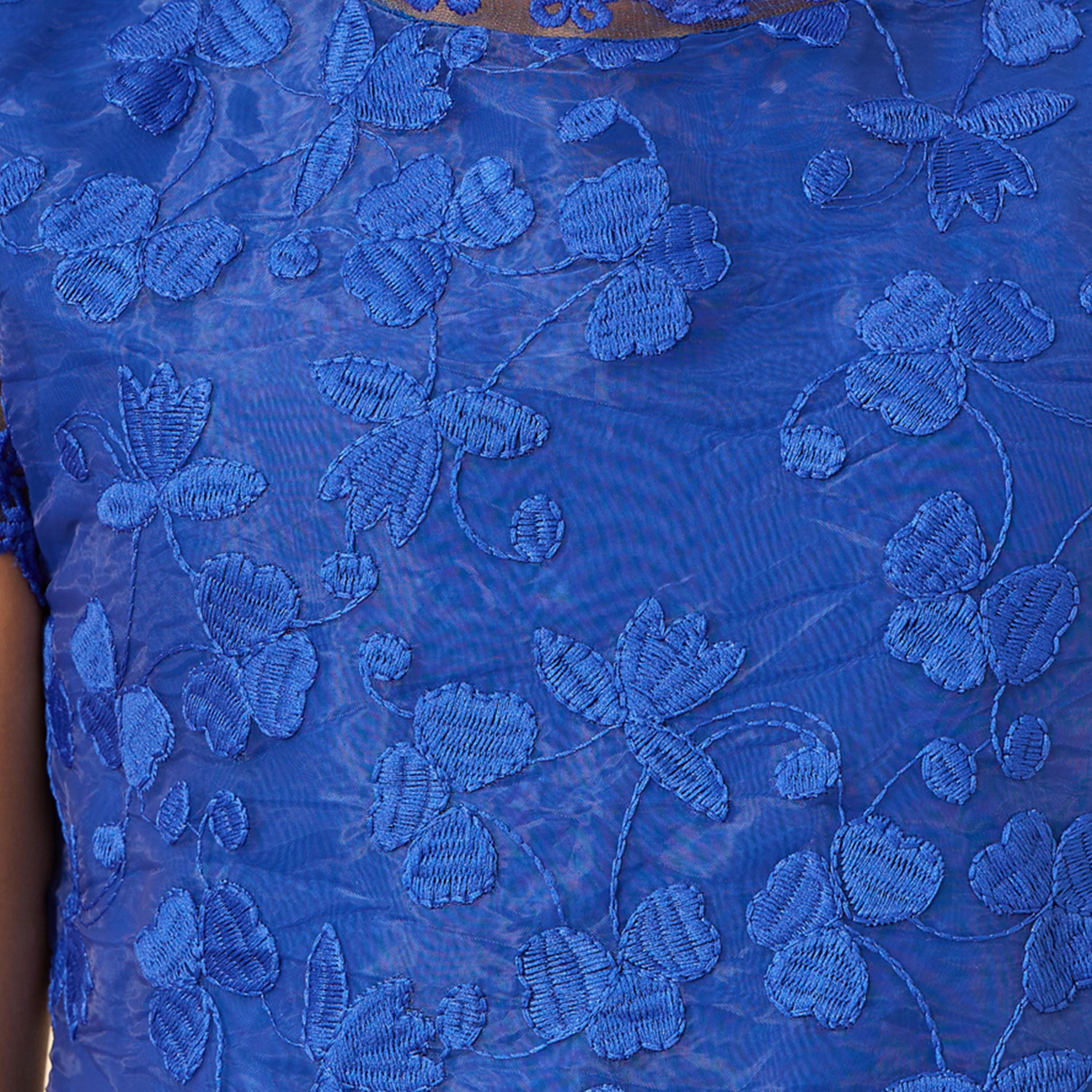 ستايلي - فستان دانتيل بياقة دائرية وواسع من الأسفل-girls-clothing-dressesandjumpsuits-image-3