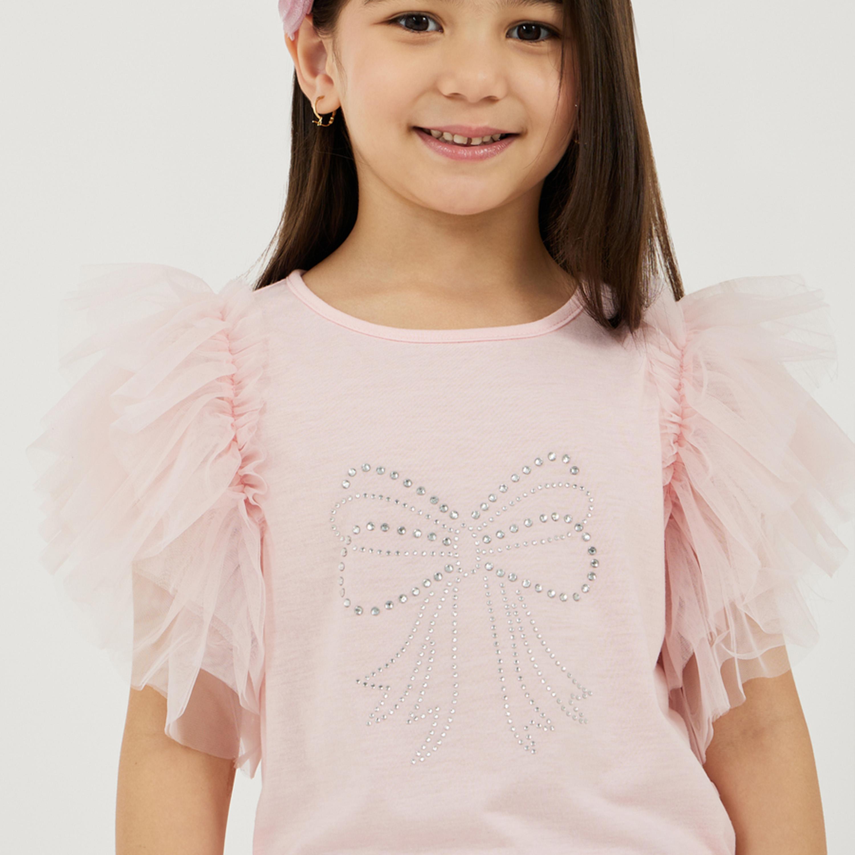 Styli Toddler Girl Tshirt And Printed Skirt Set-girls-clothing-setsandcoords-image-3