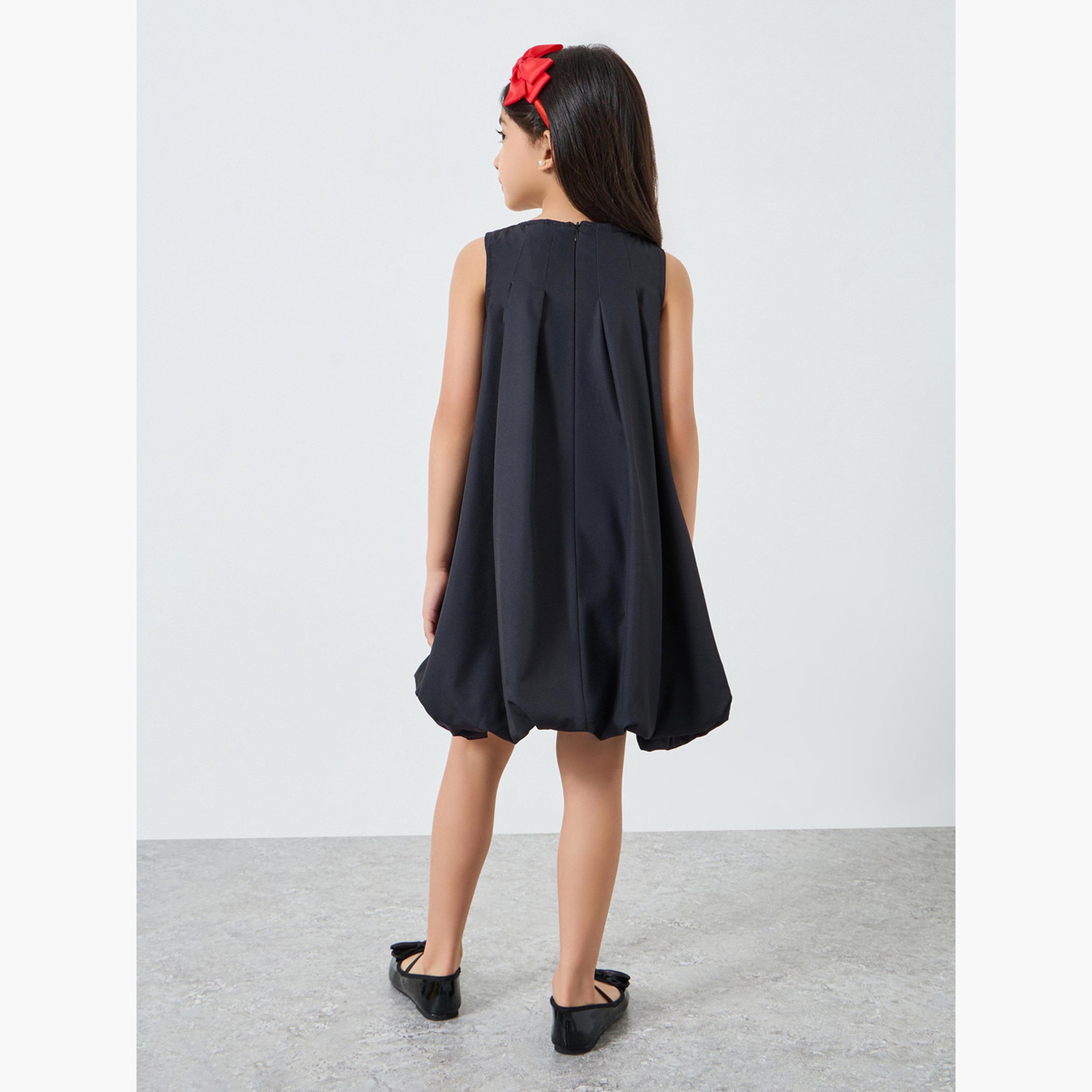 فستان بطبعة زهور بلا أكمام وحافة منفوخة-girls-clothing-dressesandjumpsuits-image-3