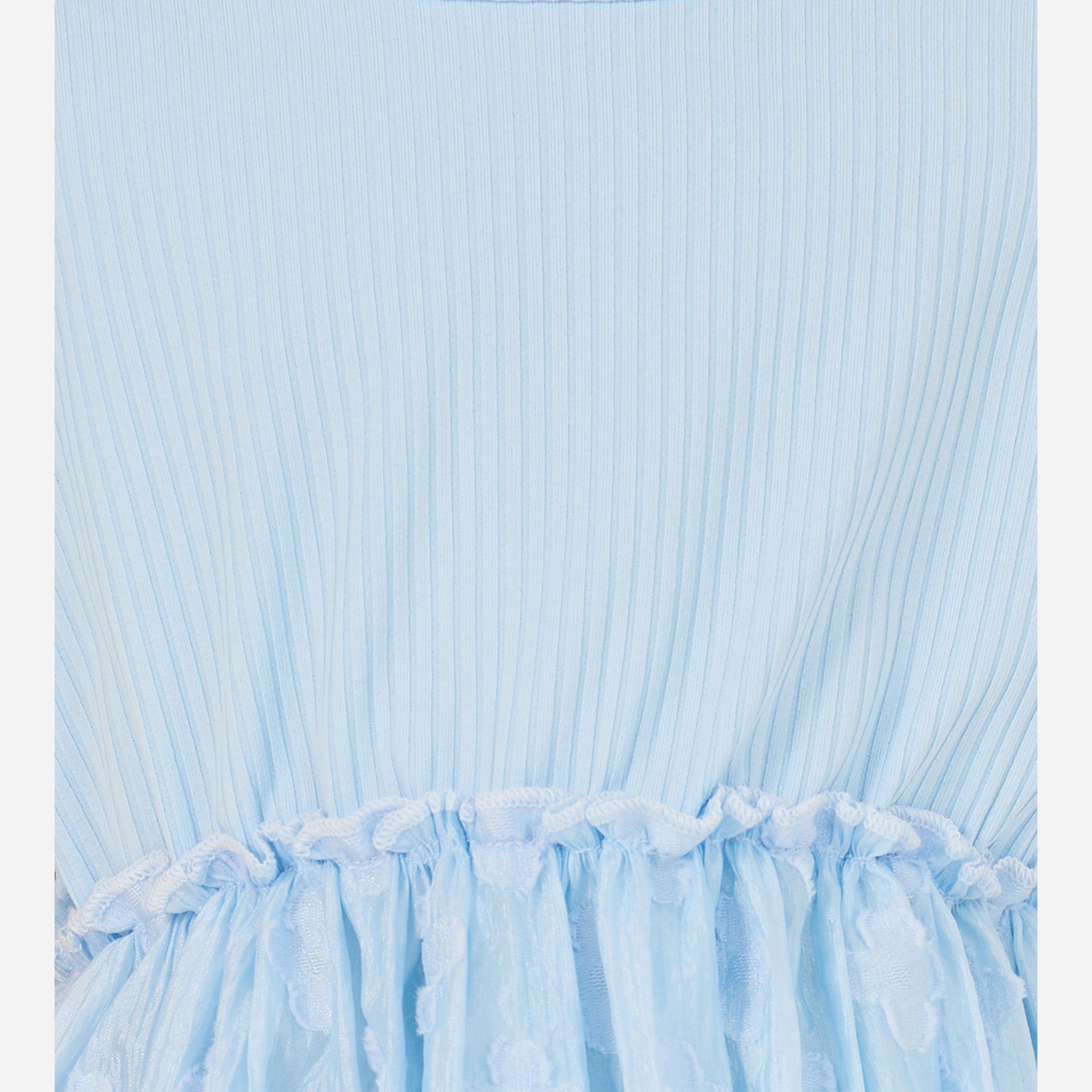 Styli Textured Organza Rib Knit Knee-Length Dress-girls-clothing-dressesandjumpsuits-image-3